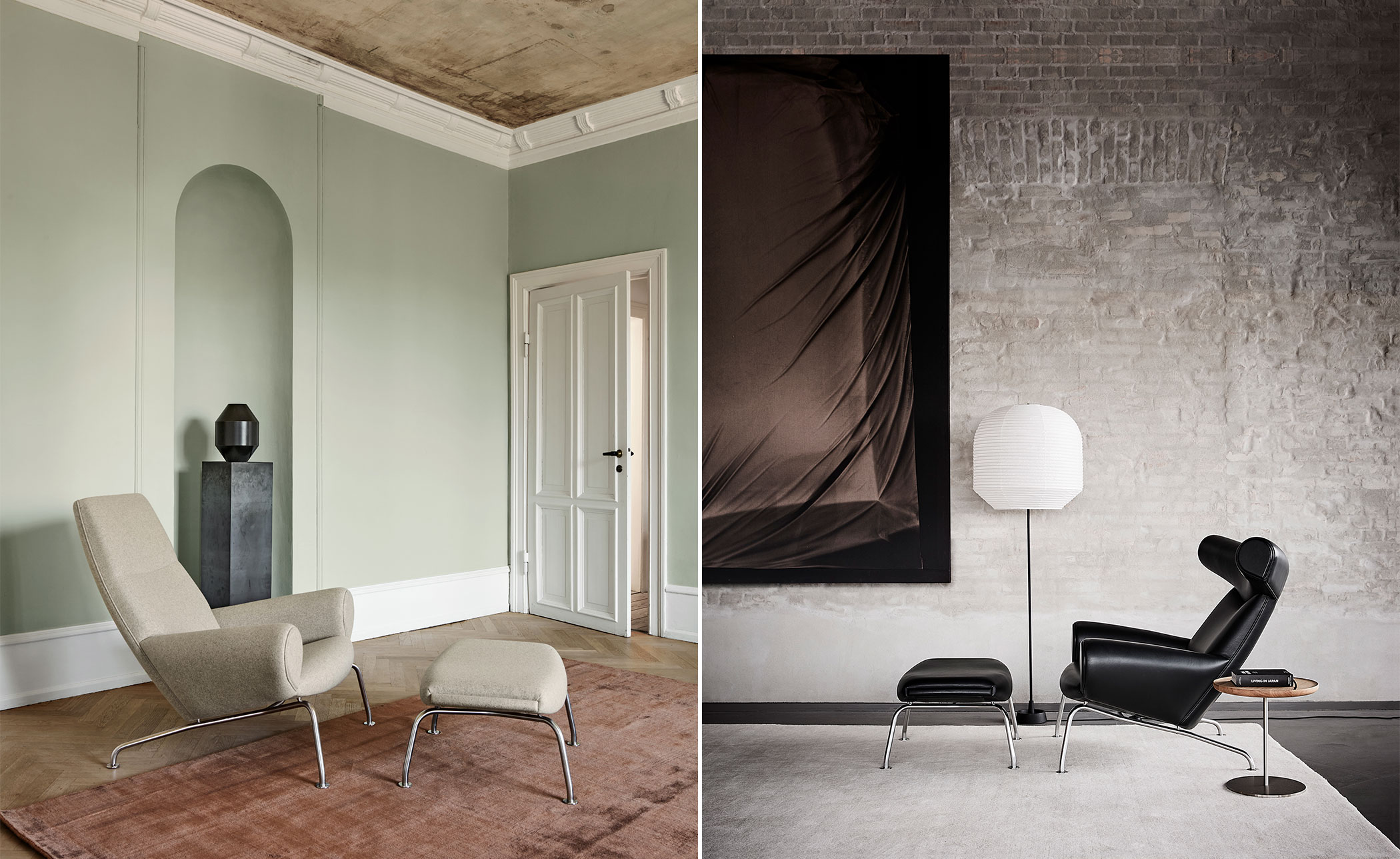 hans wegner ej100f ox ottoman