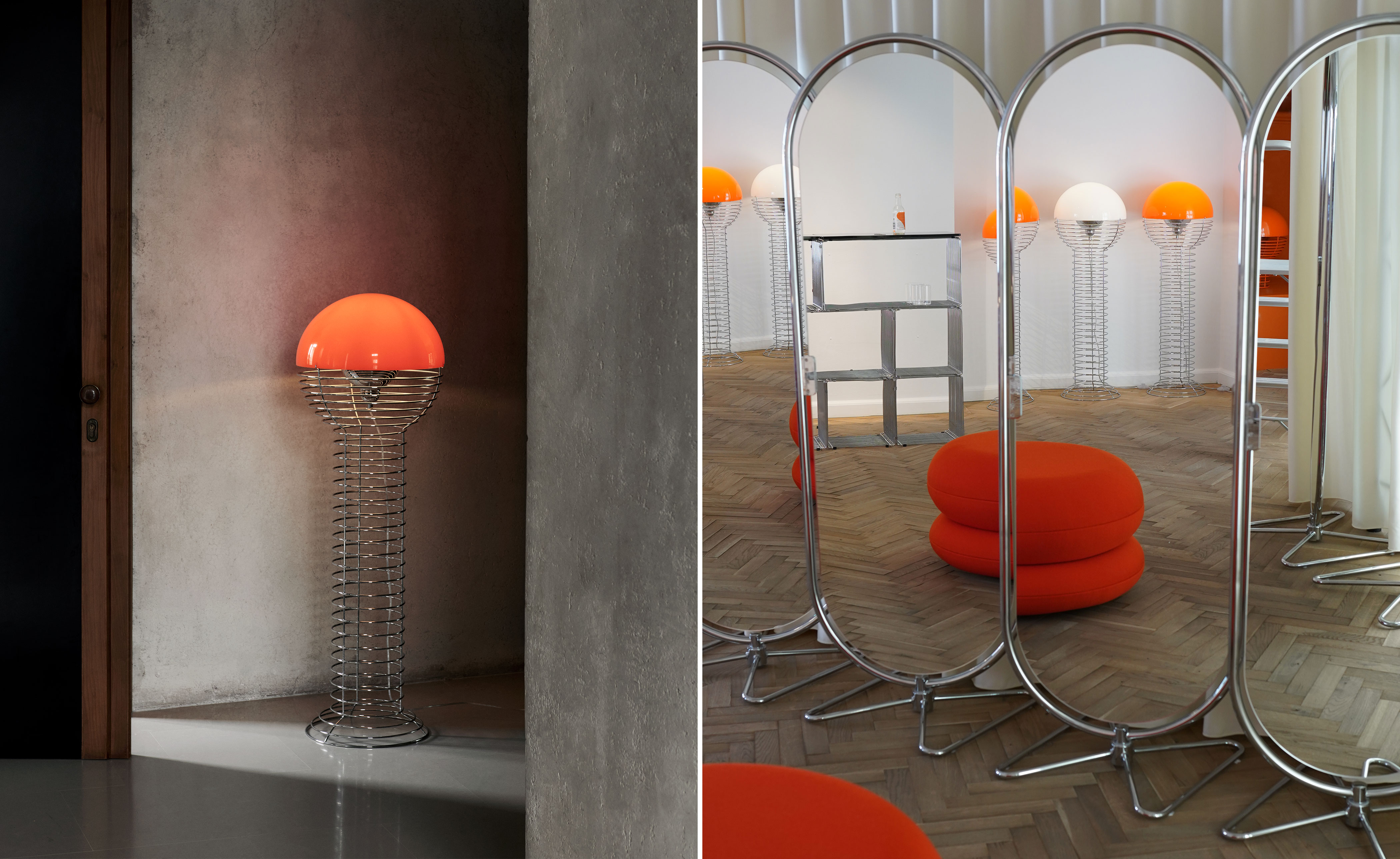 panton wire floor lamp