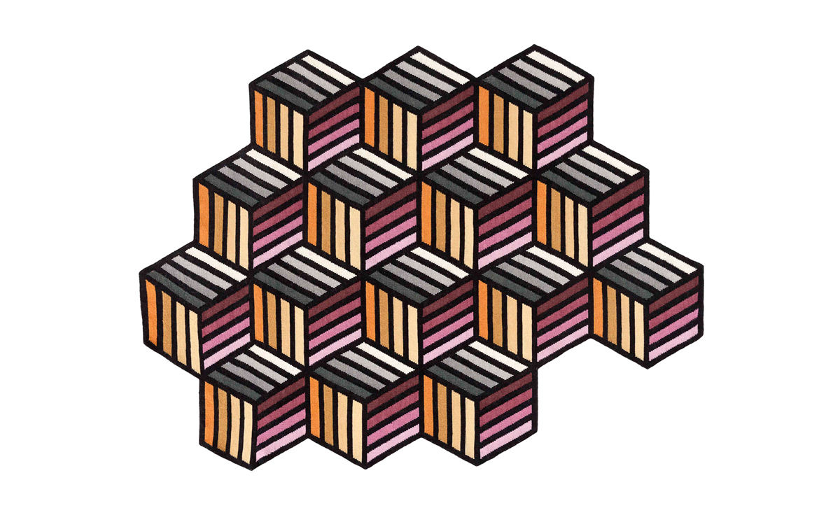 parquet hexagon rug