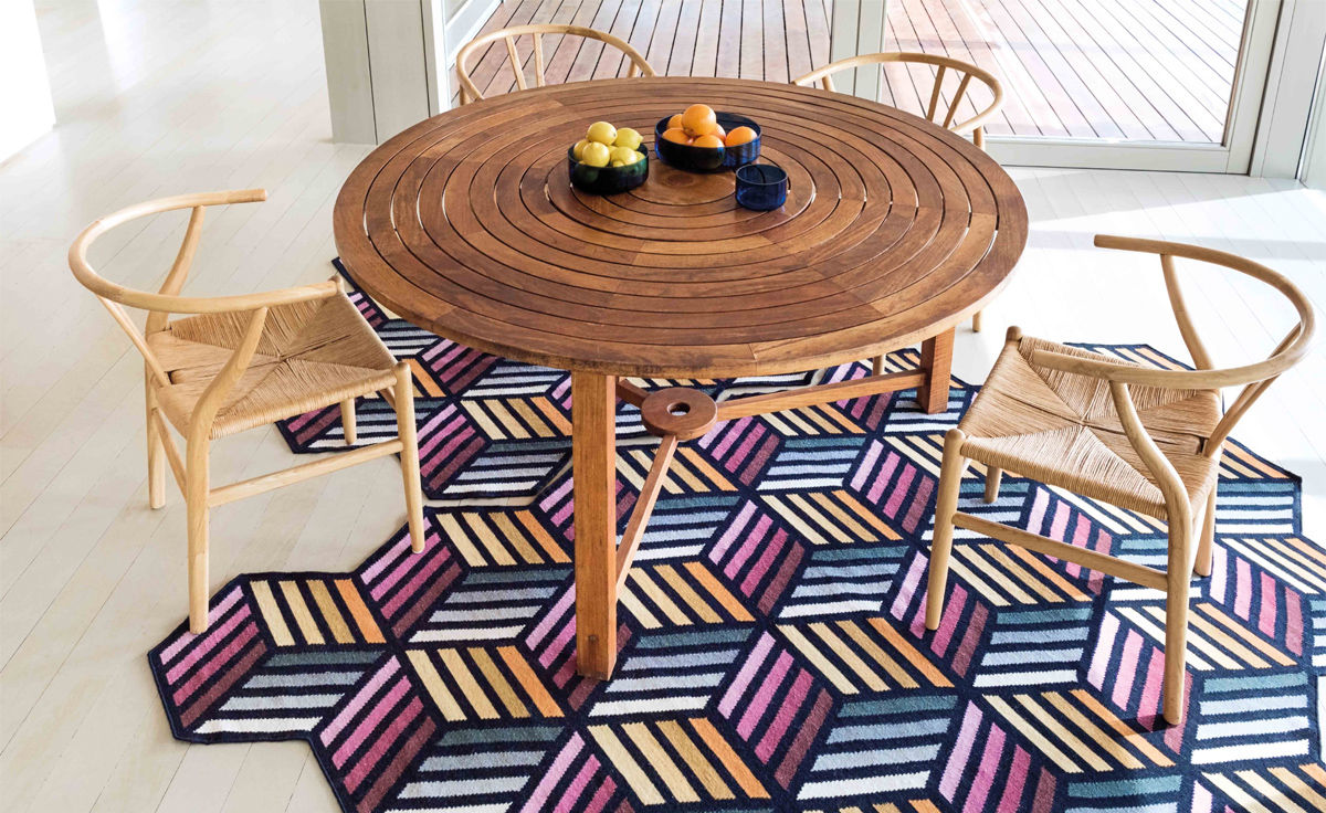 parquet hexagon rug