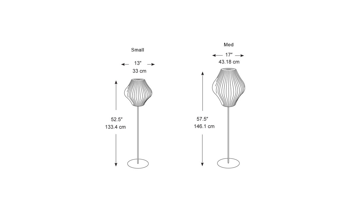 nelson pear bubble floor lamp on lotus stand