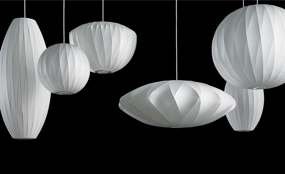 nelson bubble lamp crisscross pear