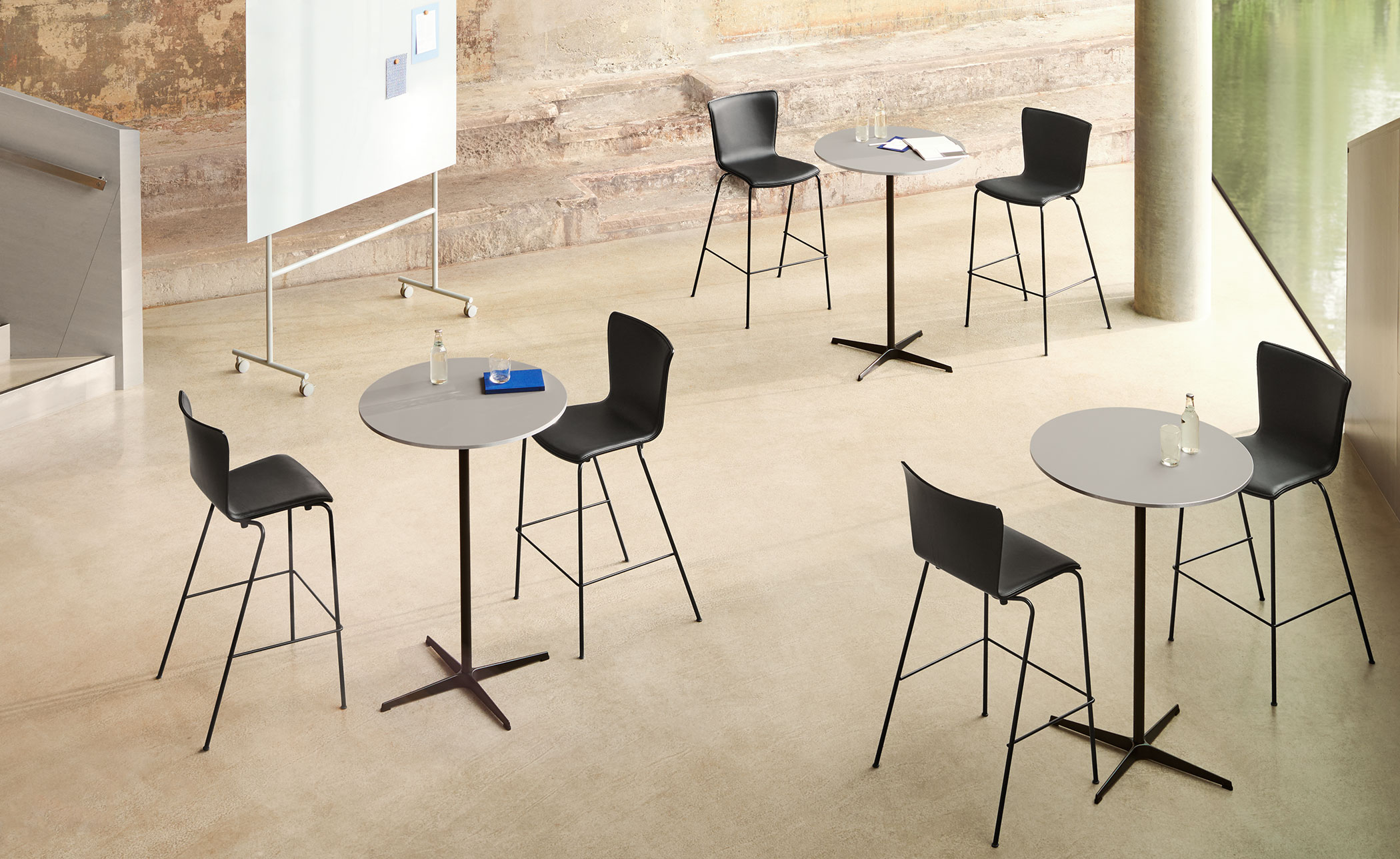 small pedestal base circular top table