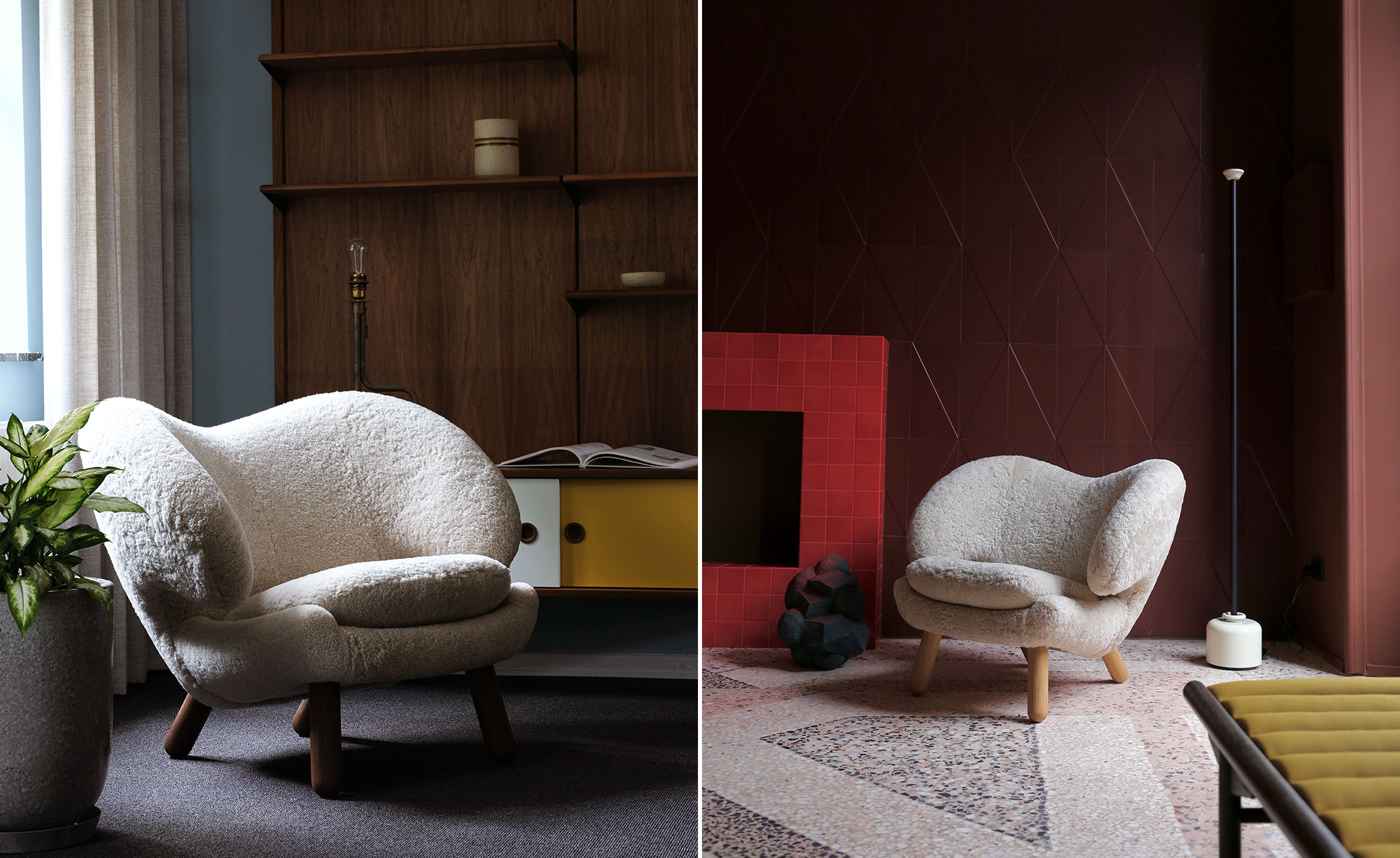 Pelican Chair with Sheepskin