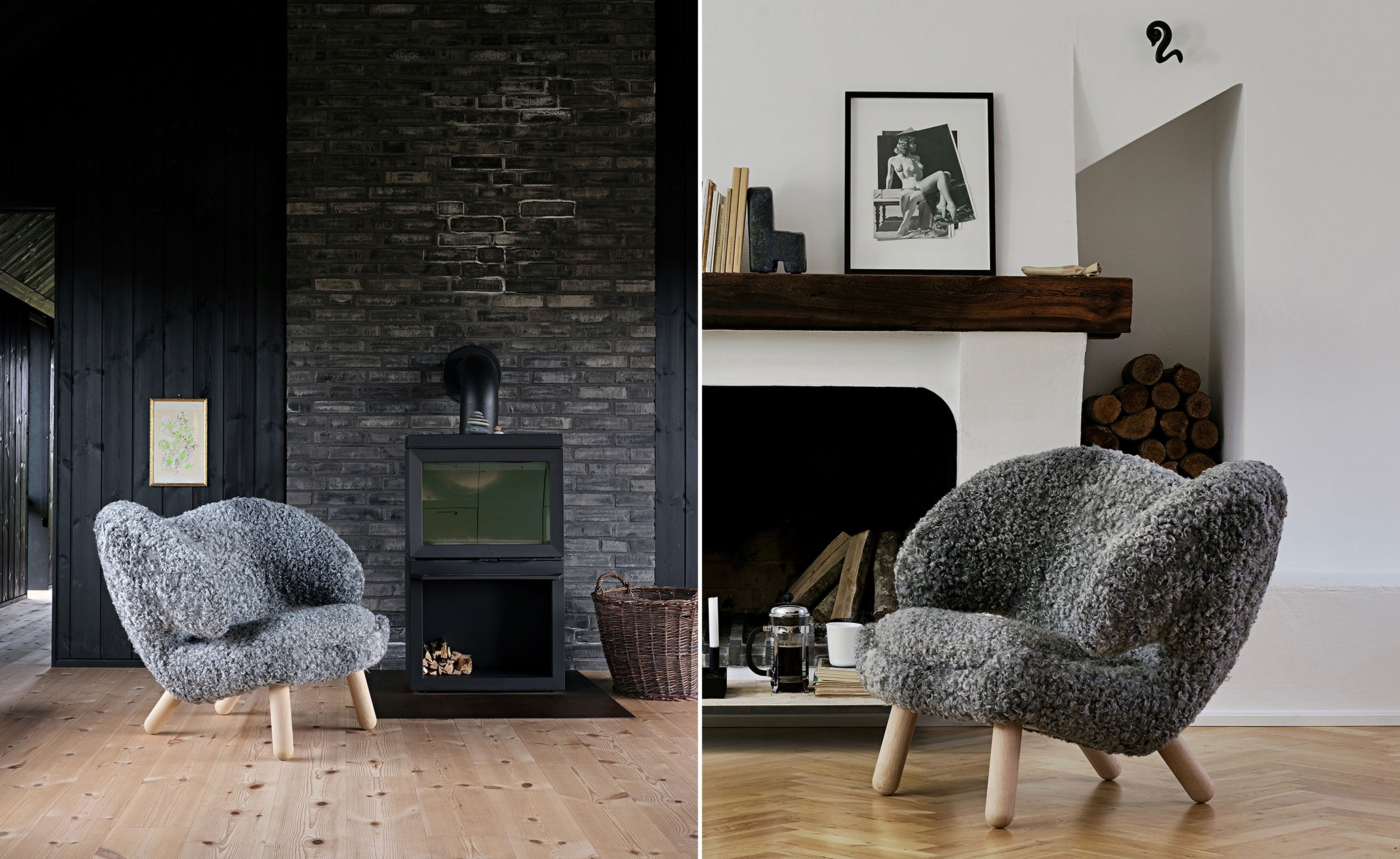 Pelican Chair with Sheepskin