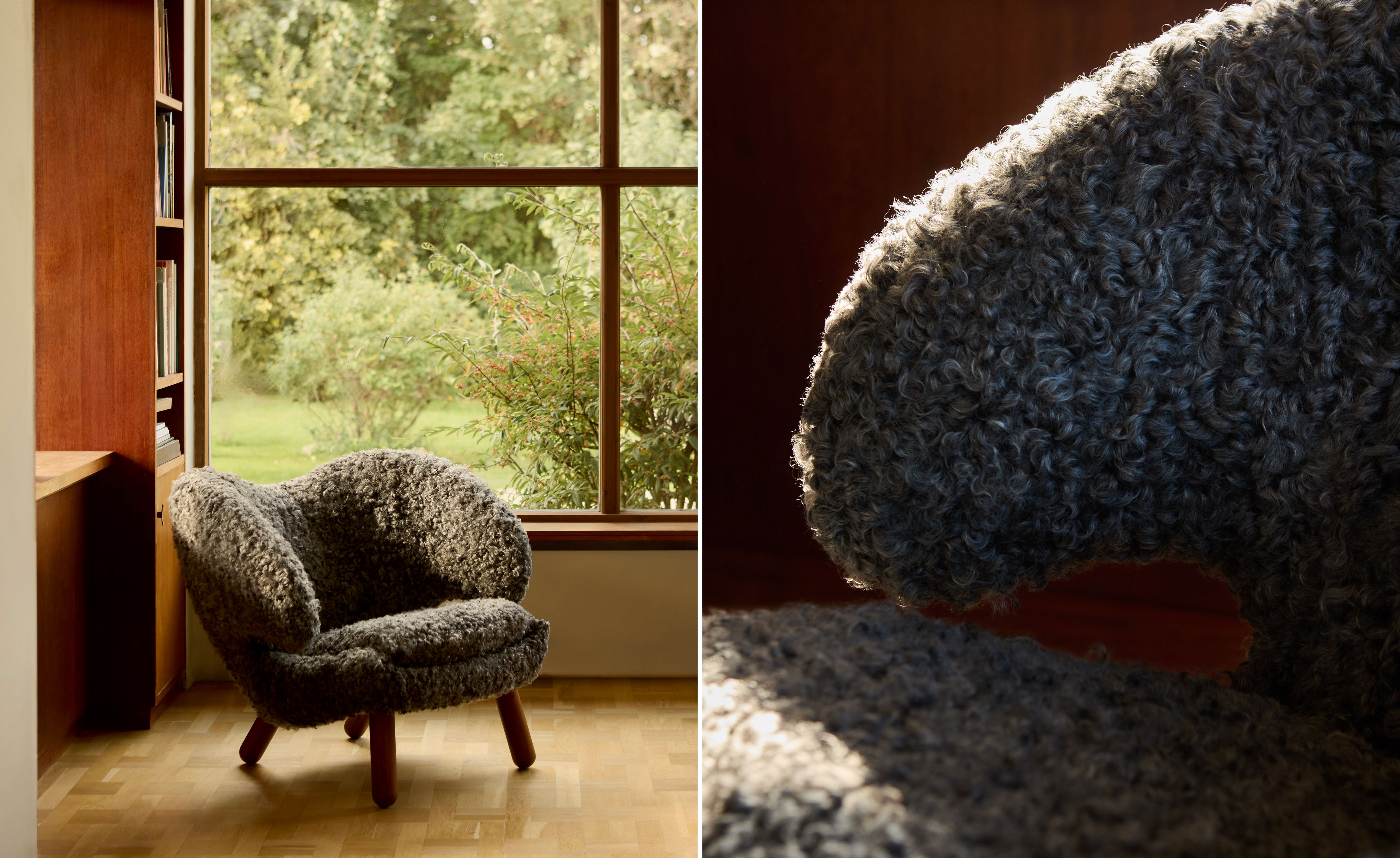 Pelican Chair with Sheepskin