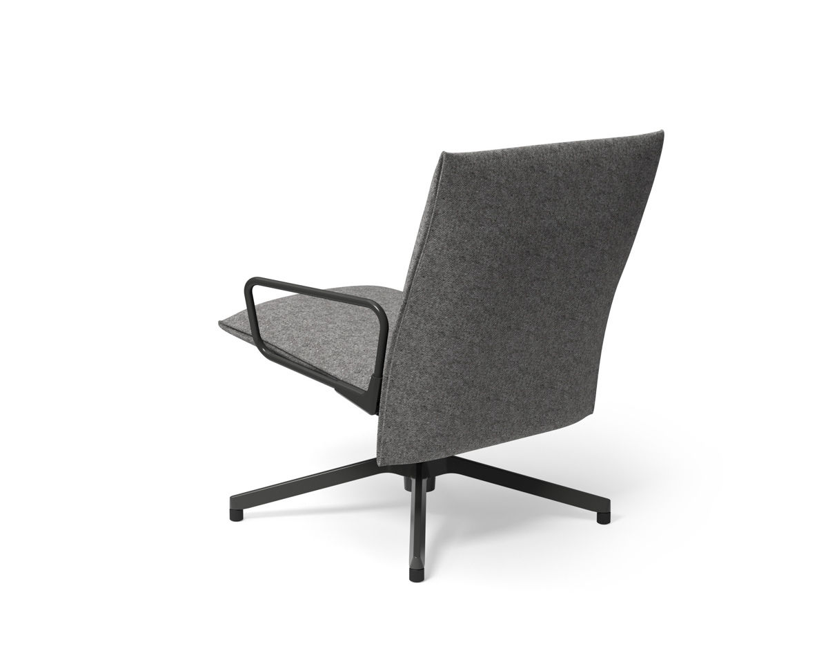 pilot low back lounge chair with loop arms