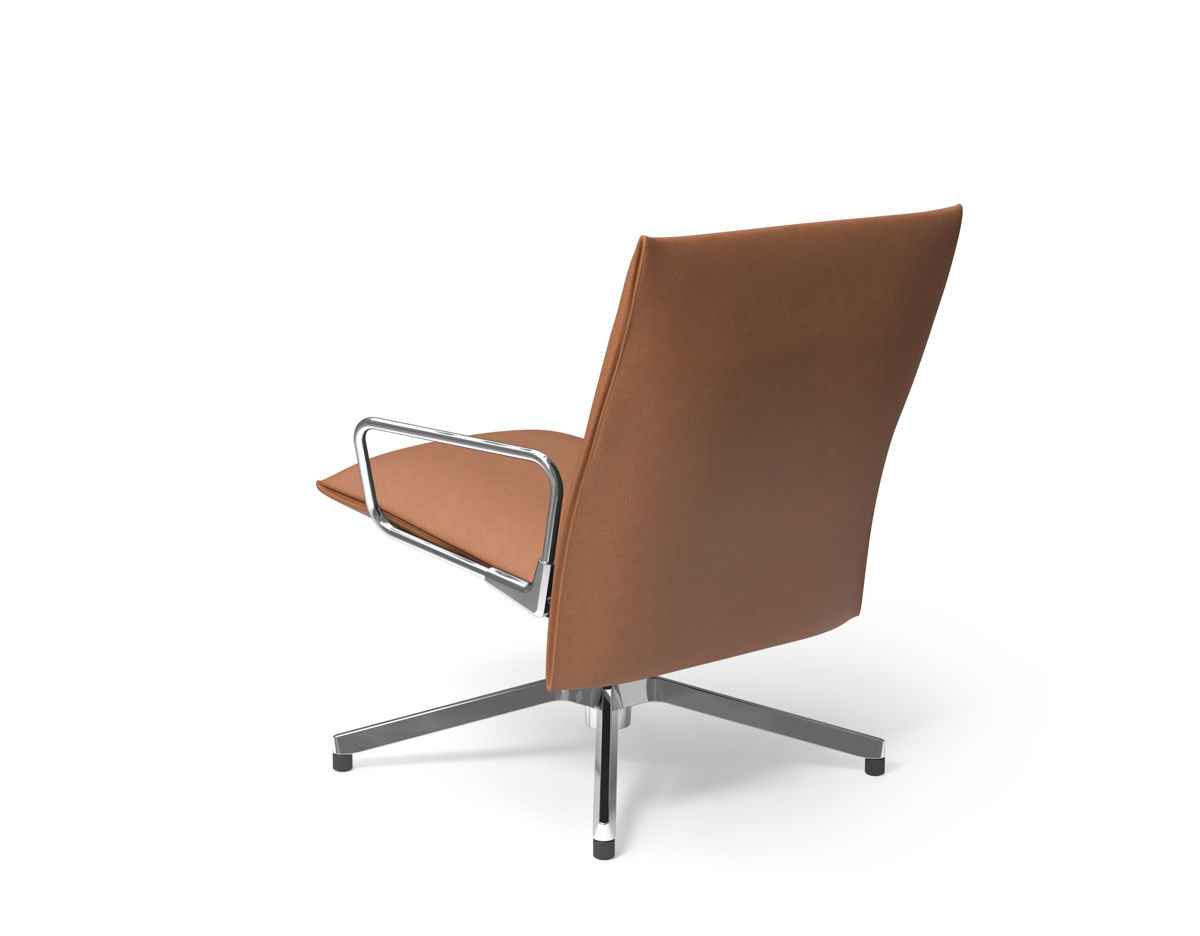 pilot low back lounge chair with loop arms