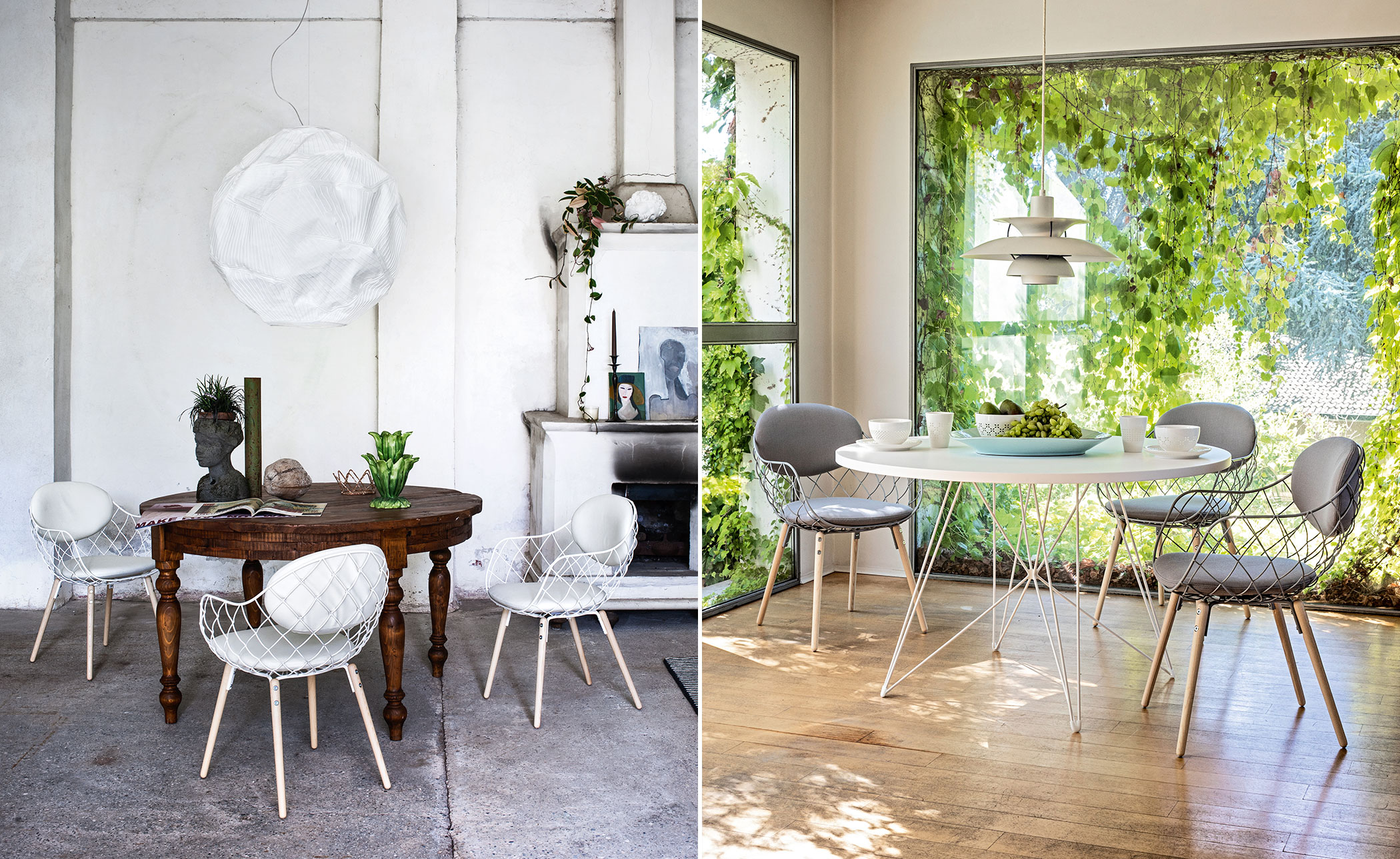 magis piña chair with split seat/back cushion