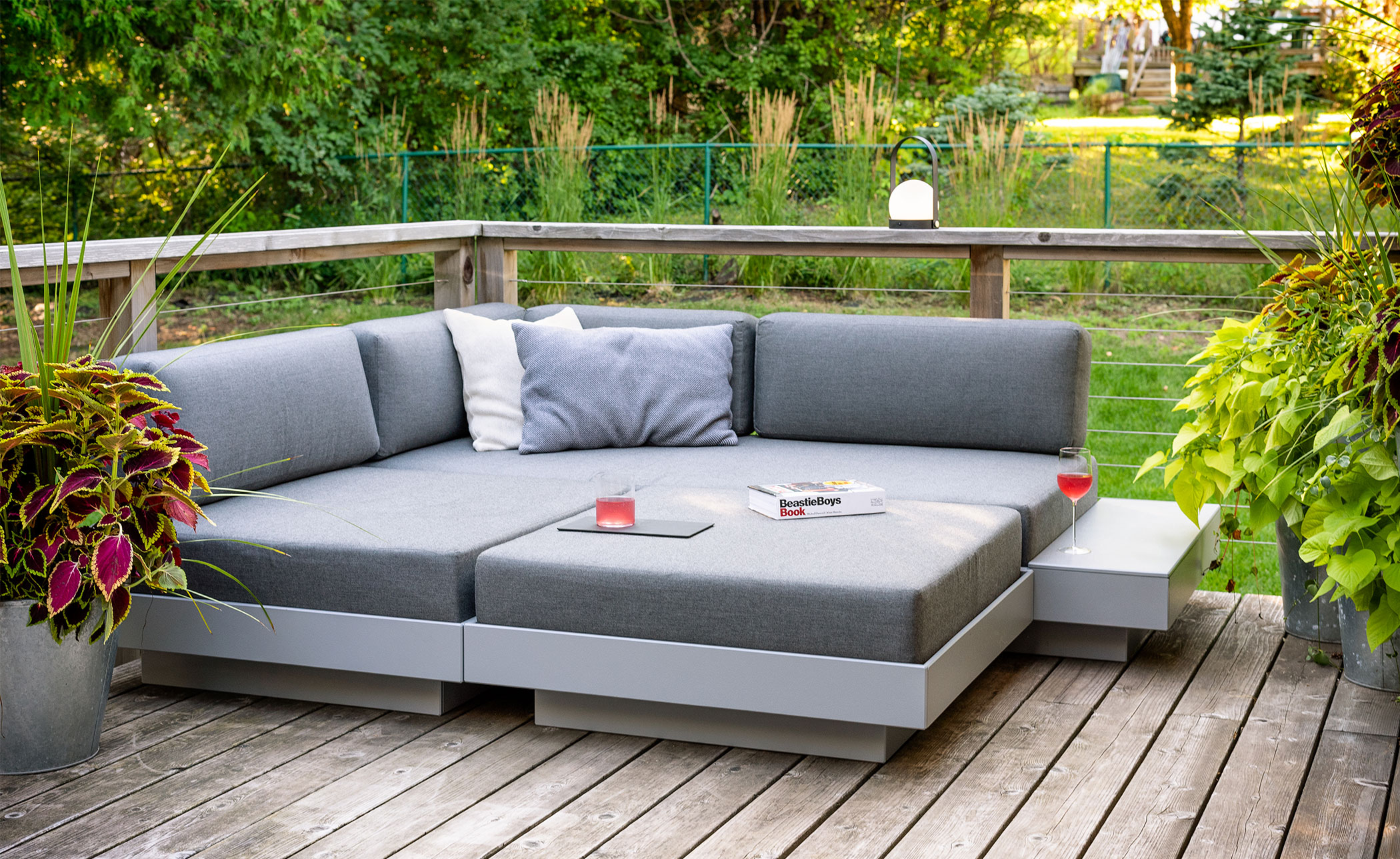 Platform One Sectional Sofa & Ottoman Bundle A
