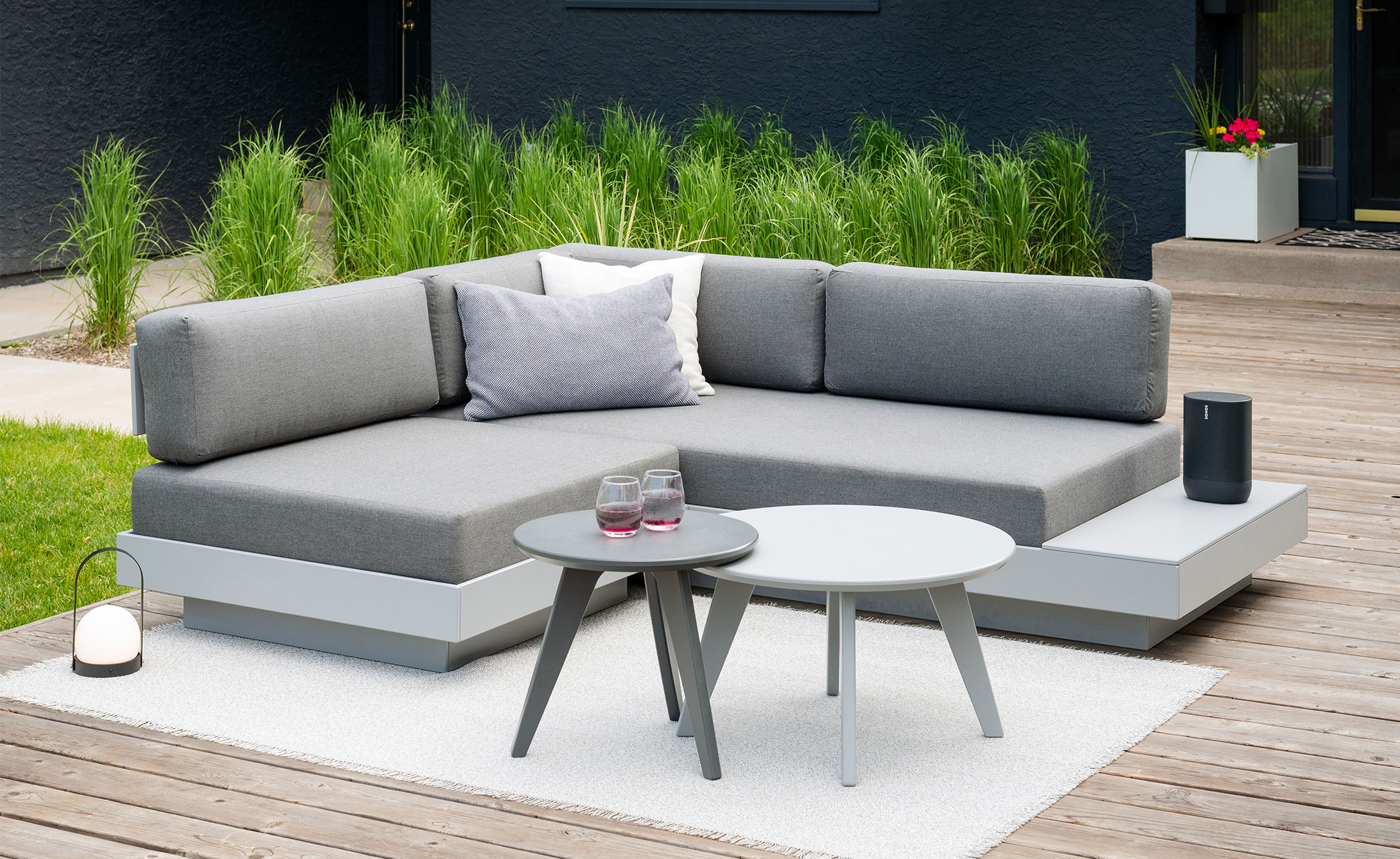 Platform One Sectional Sofa & Ottoman Bundle A