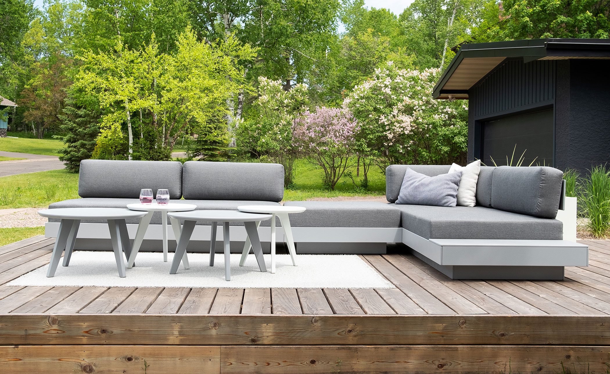 Platform One Sectional Sofa & Ottoman Bundle A