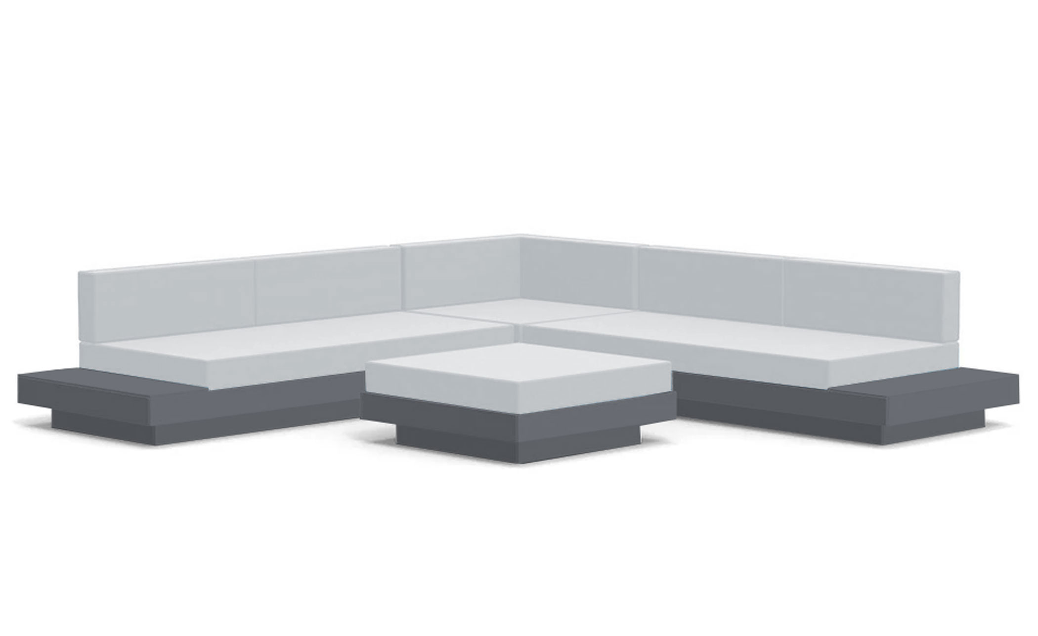 Platform One Sectional Sofa & Ottoman Bundle A