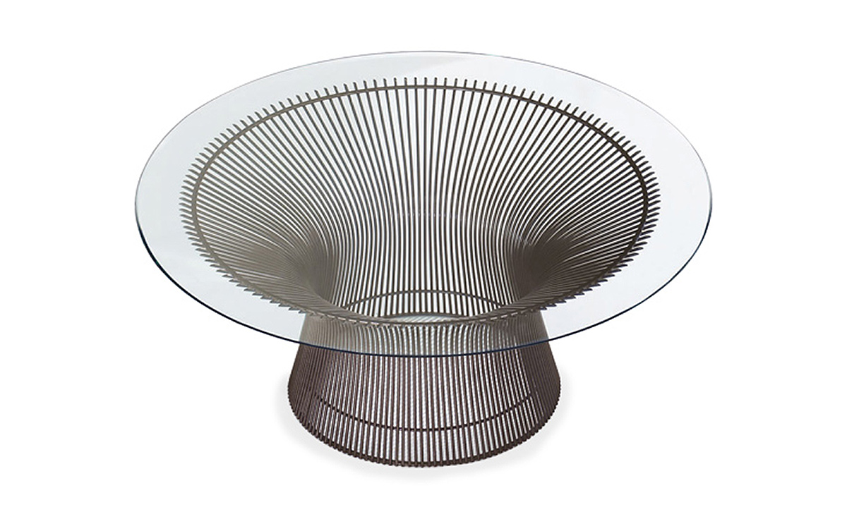platner 36" bronze coffee table