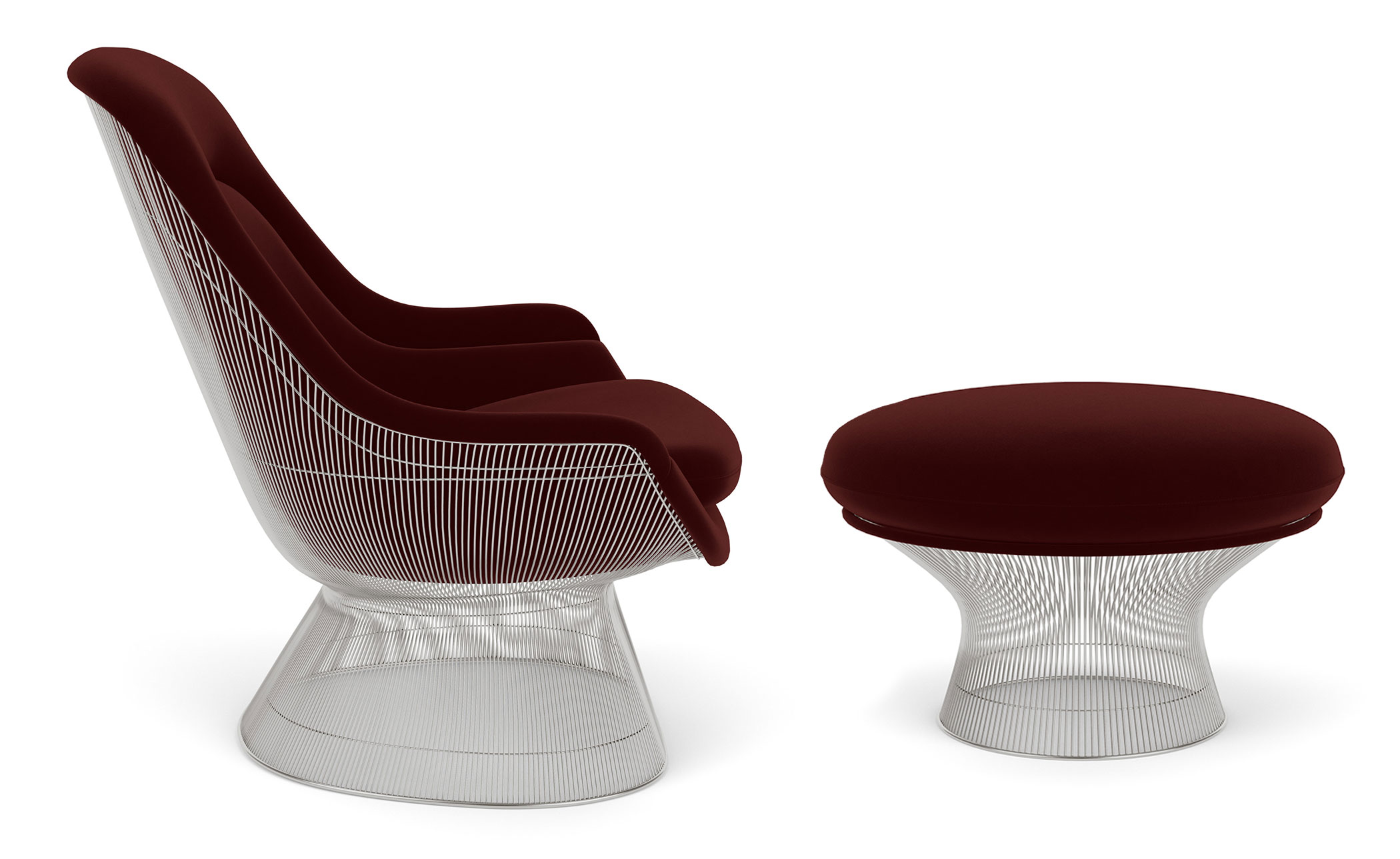 platner easy chair and ottoman