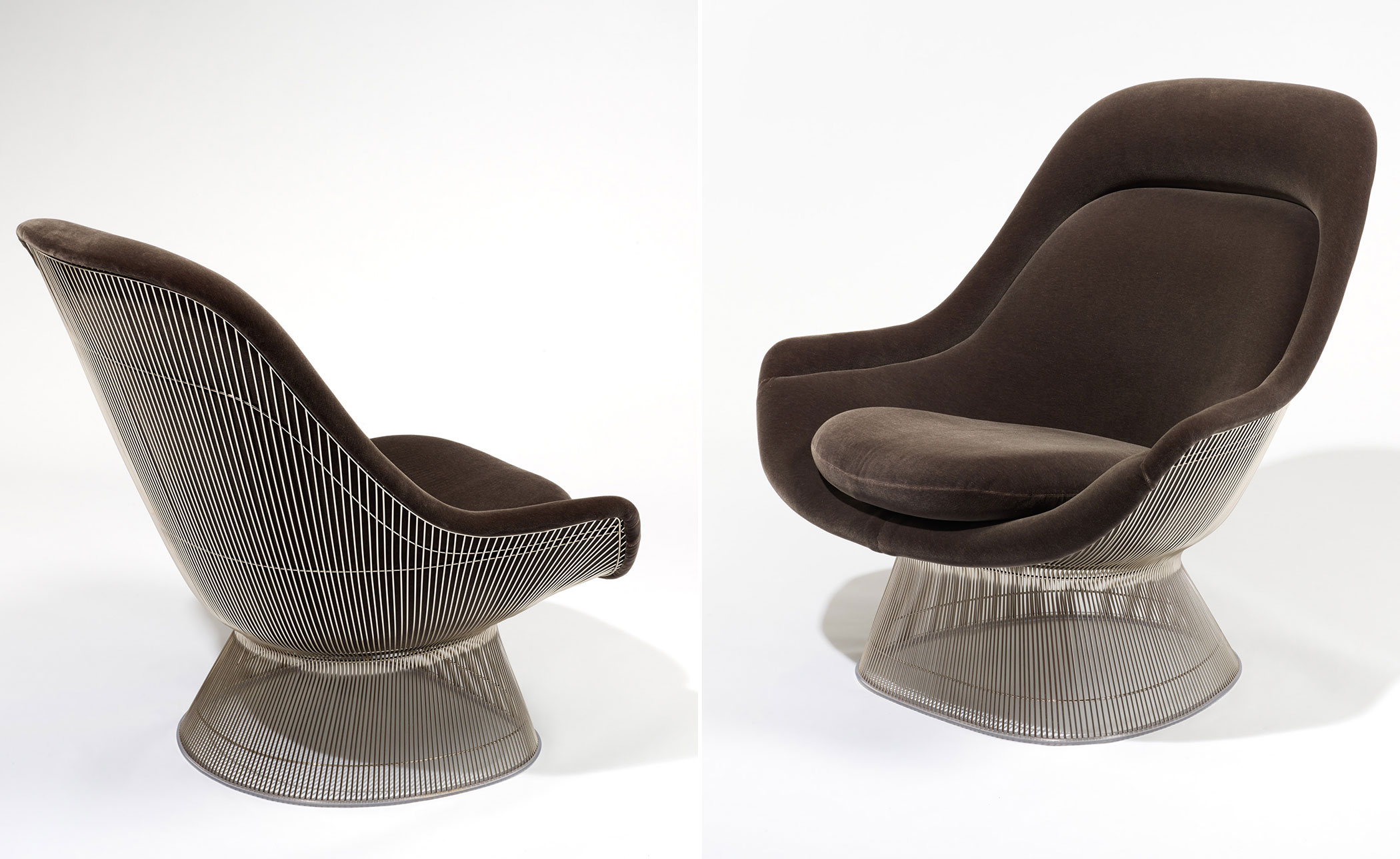 platner easy chair and ottoman