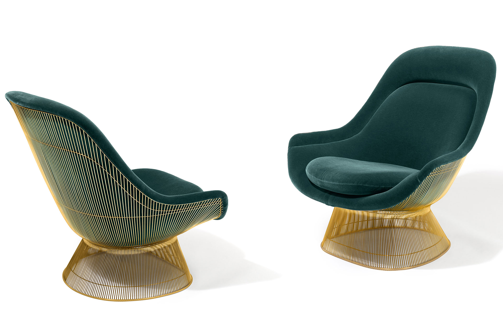 platner gold plated easy chair