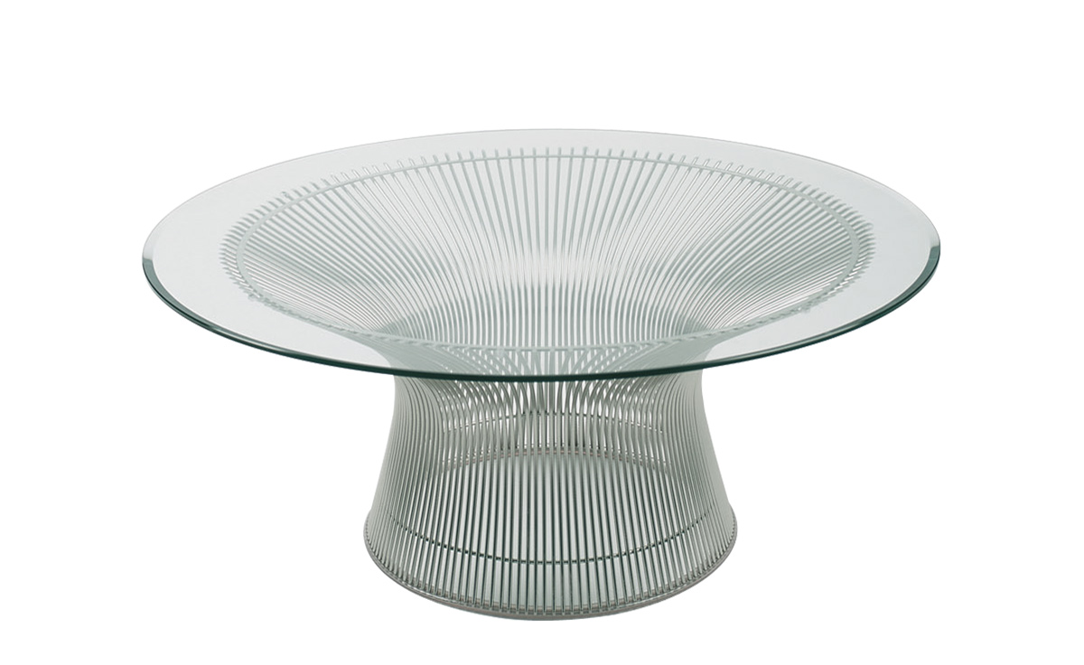 platner nickel coffee table 36" dia.