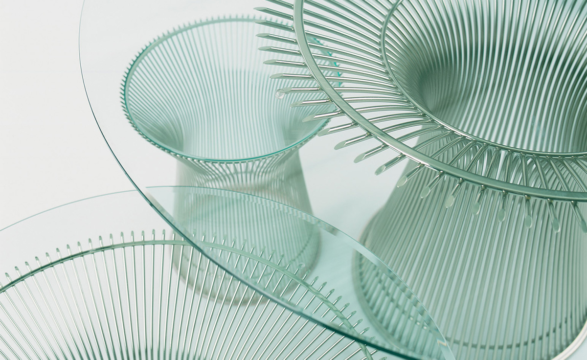 platner nickel dining table