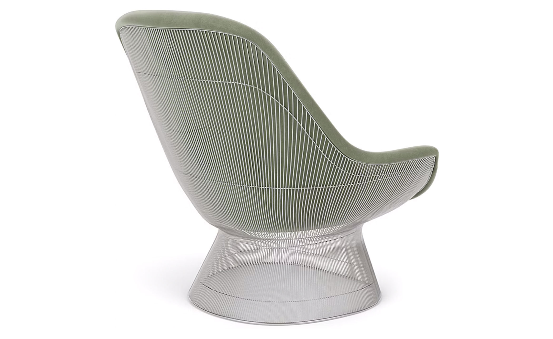 platner polished nickel easy chair