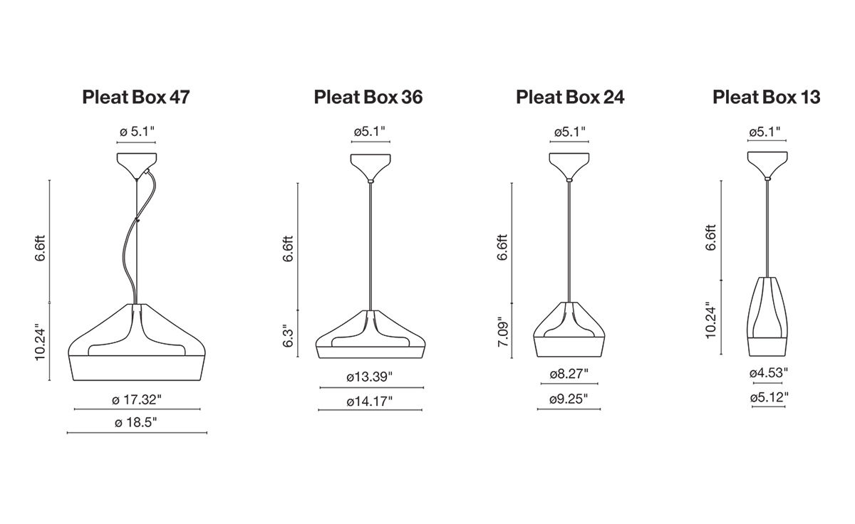 pleat box 47 suspension lamp