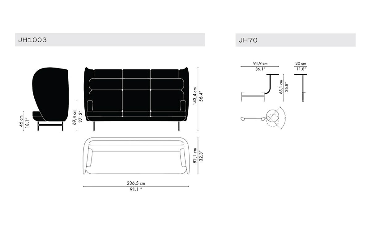 plenum three seat sofa