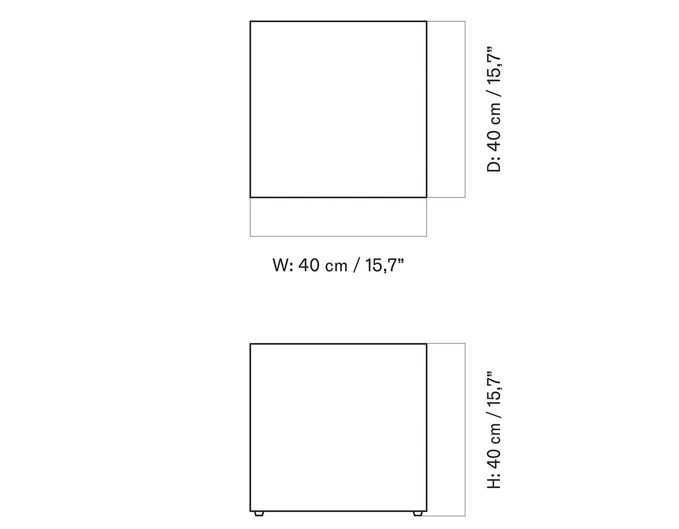 Plinth Cubic Side Table