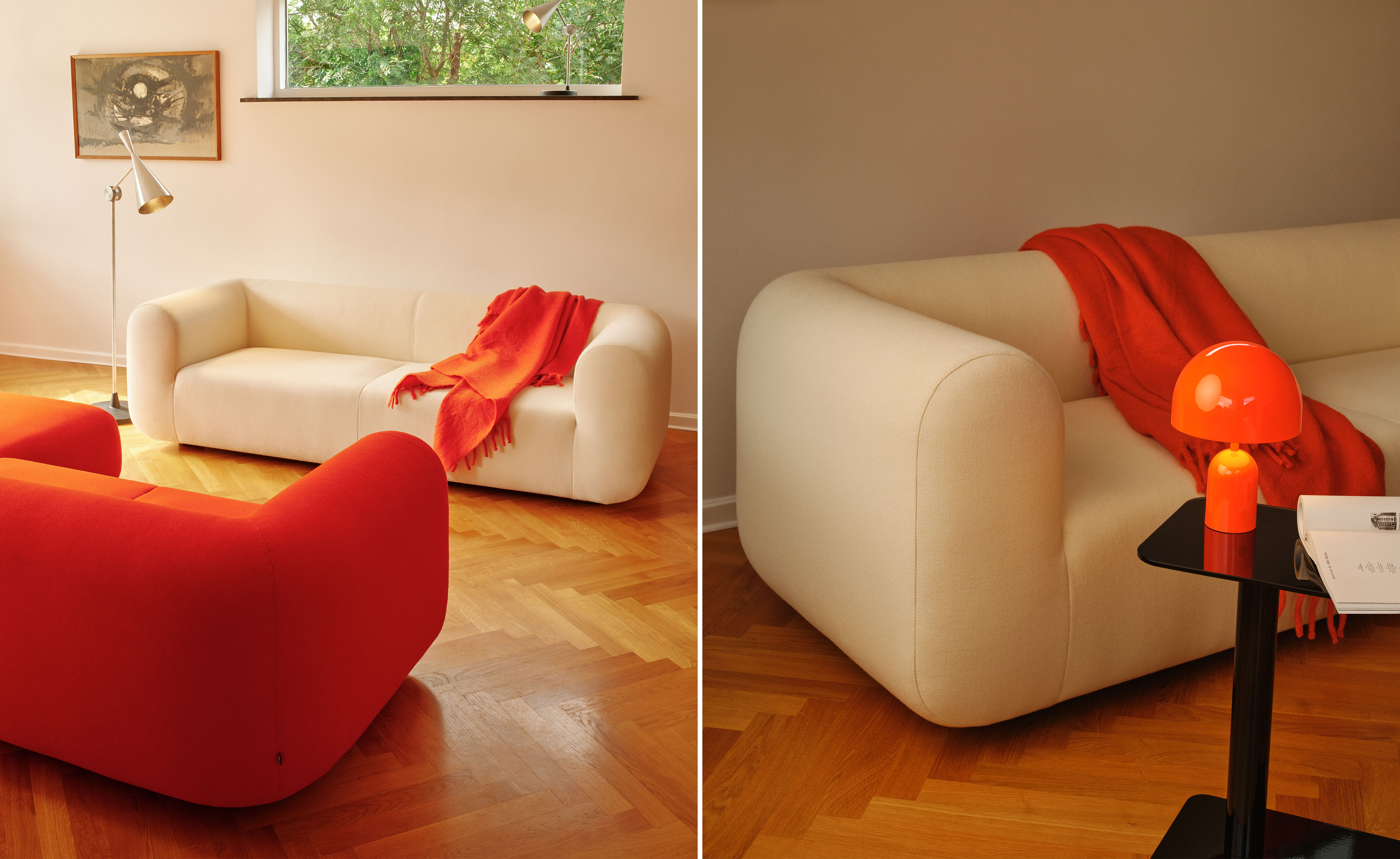 Plump Sofa with Chaise