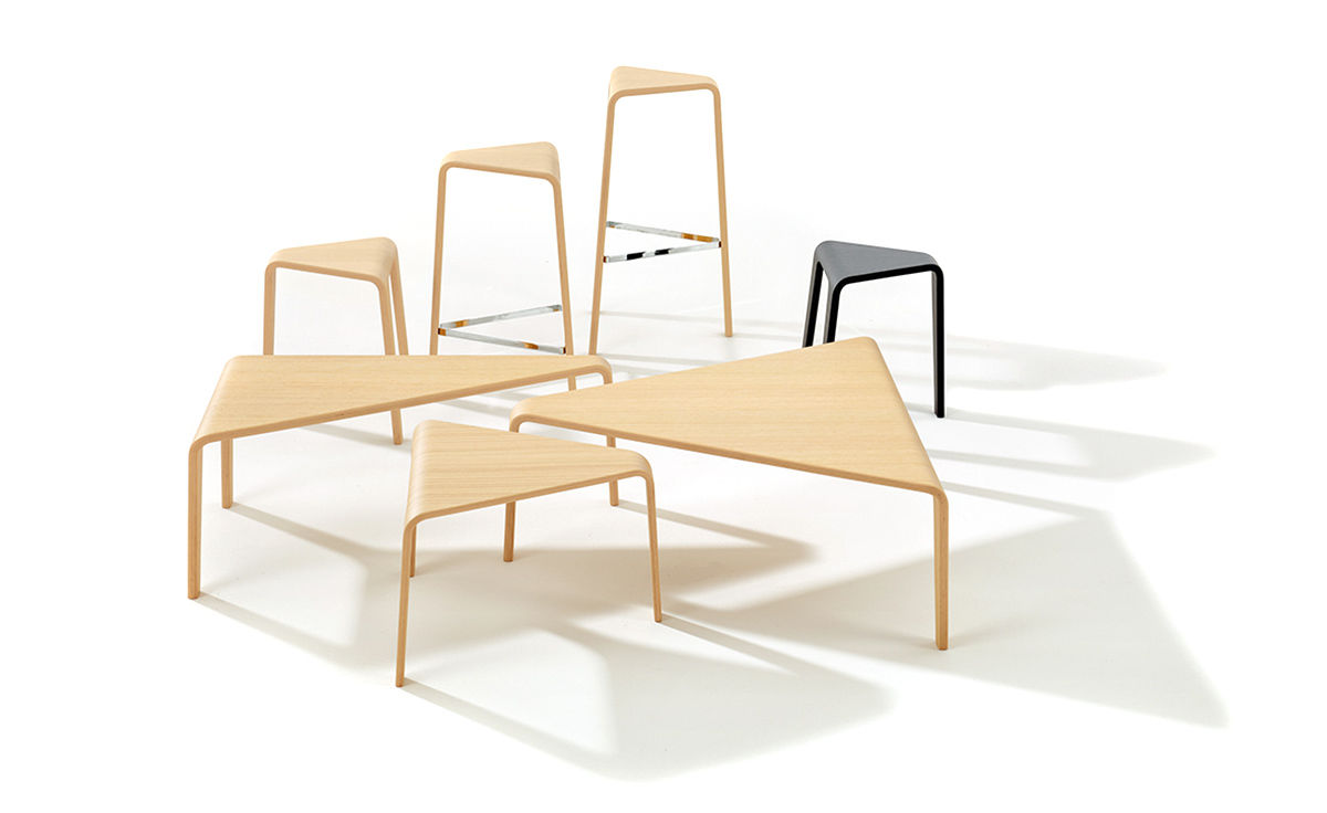 ply curved plywood low table