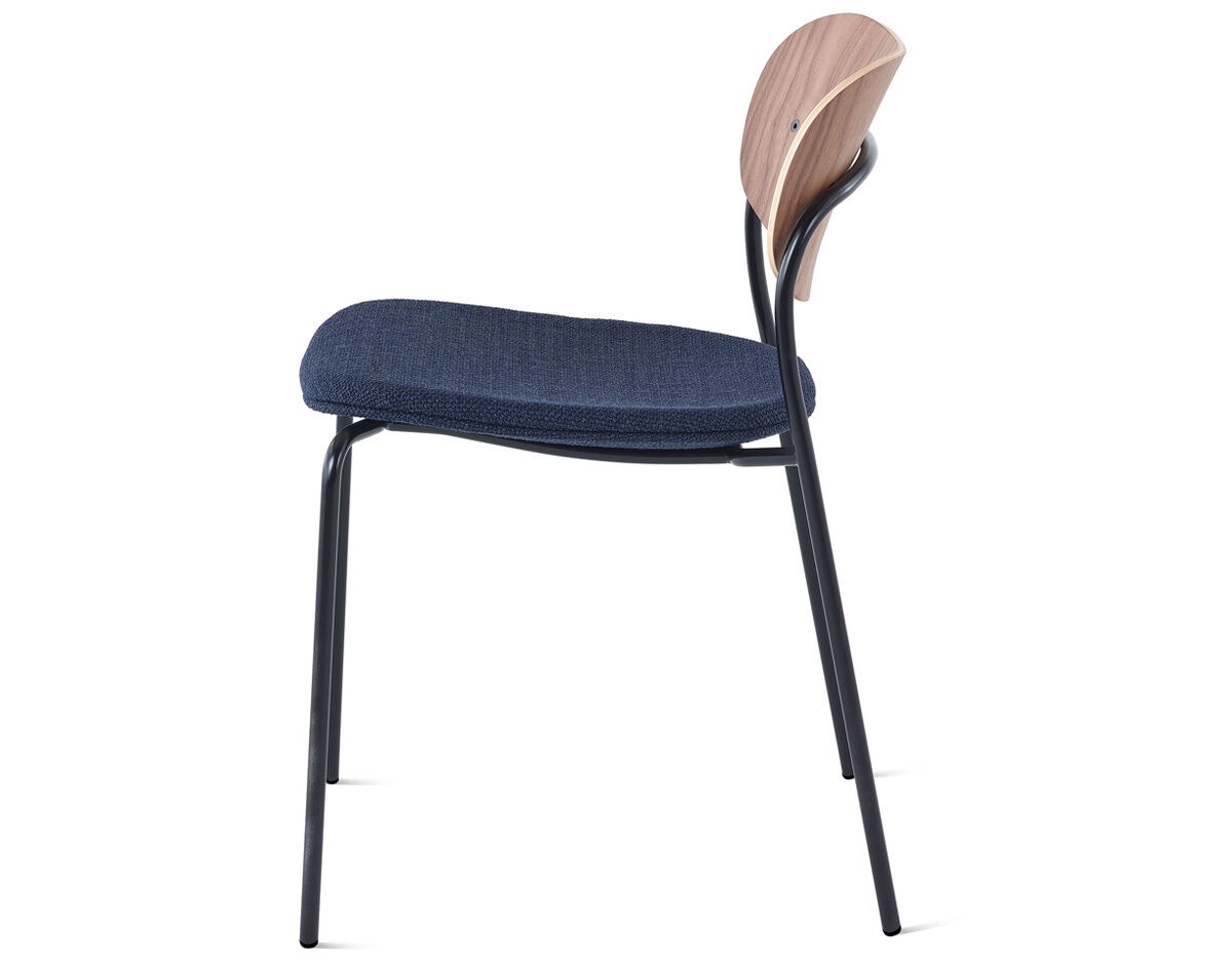 portrait side chair with upholstered seat