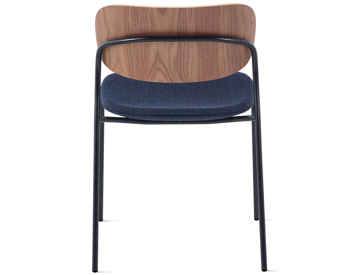 portrait side chair with upholstered seat