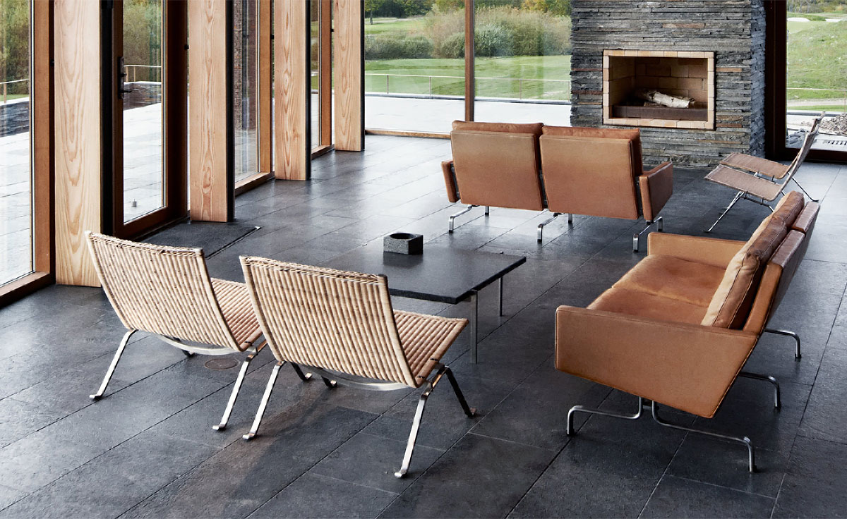 poul kjaerholm pk31 two seat sofa