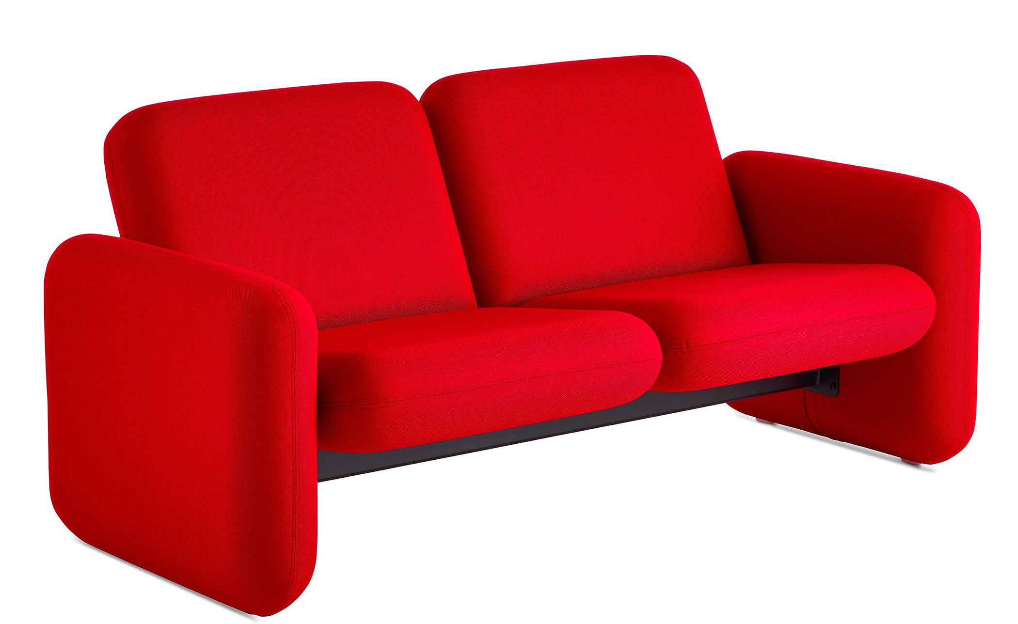 ray wilkes two seat chiclet sofa