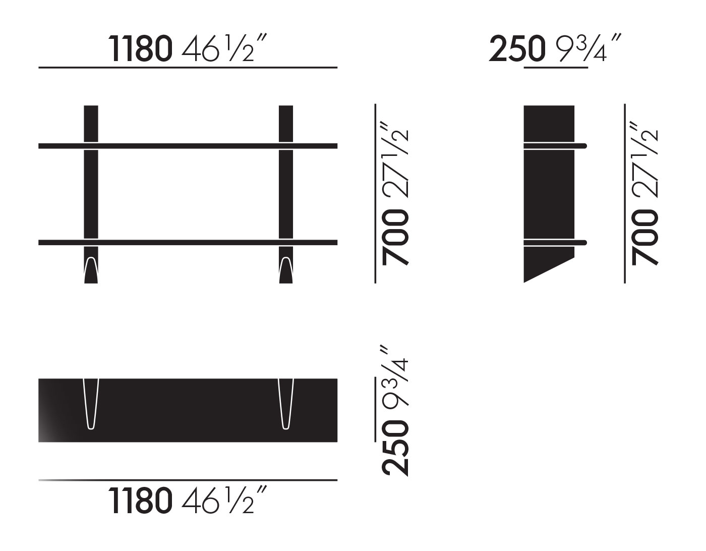 Prouvé Rayonnage Mural Shelving Unit