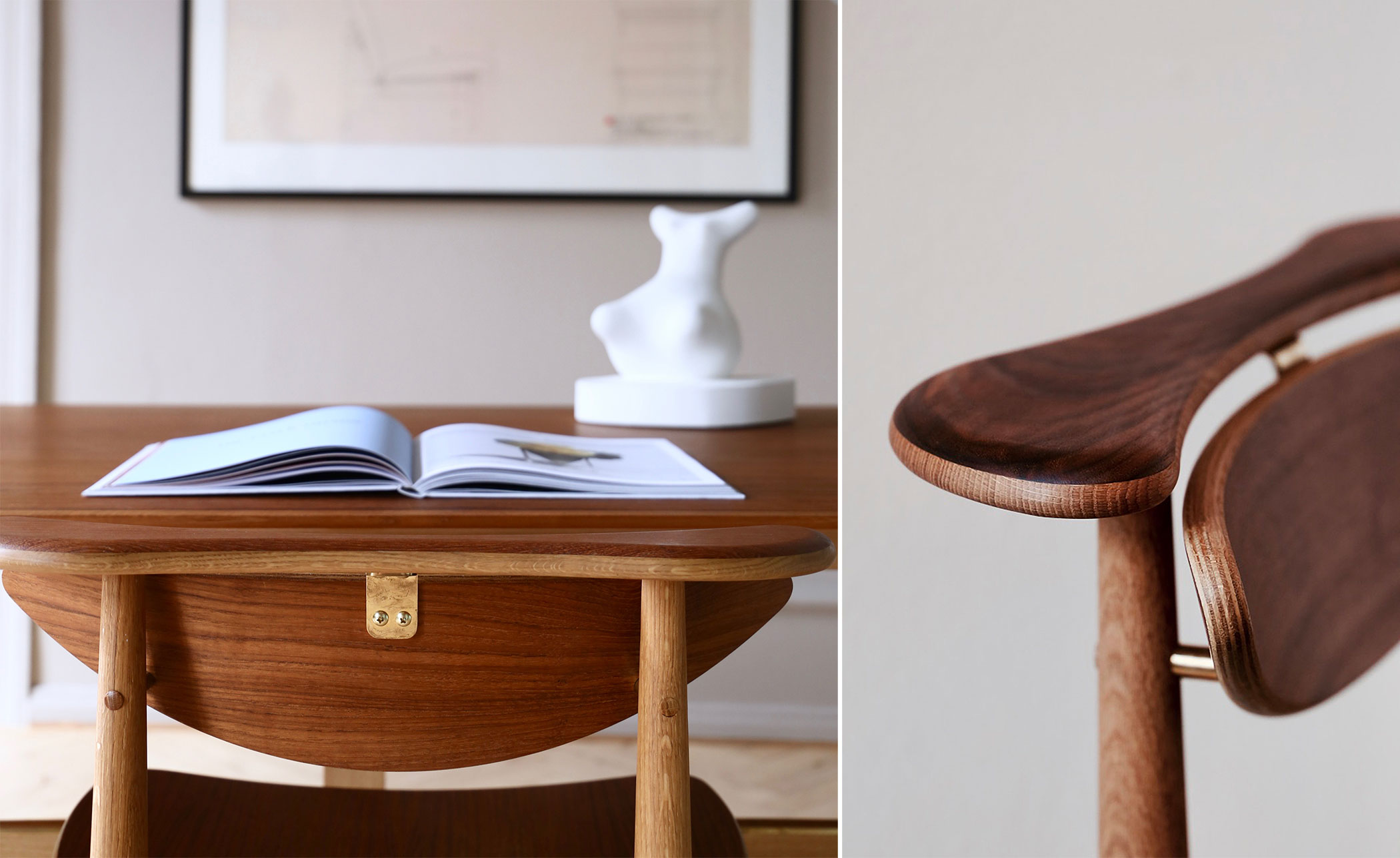 Reading Chair with upholstered seat