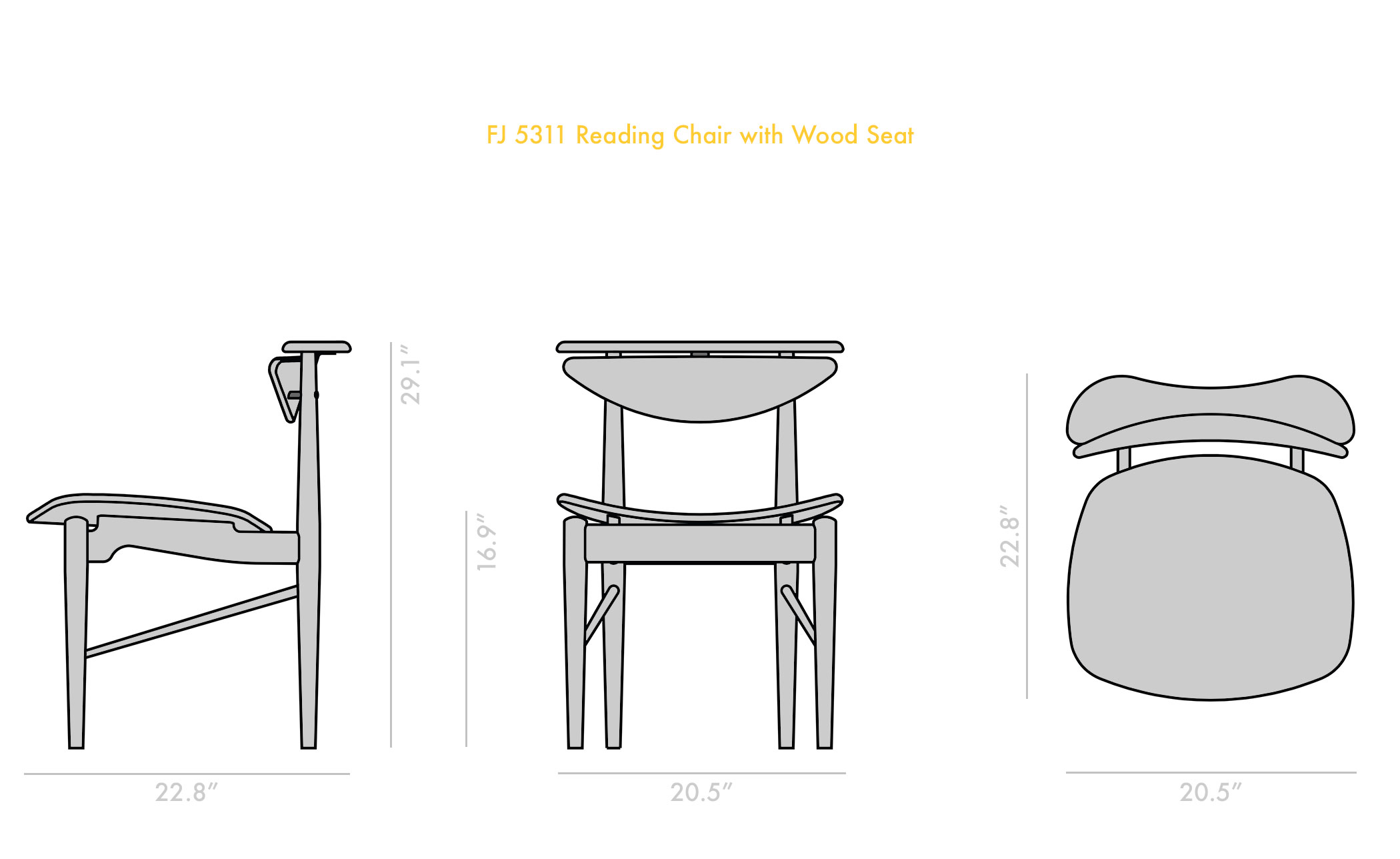Reading Chair with wood seat