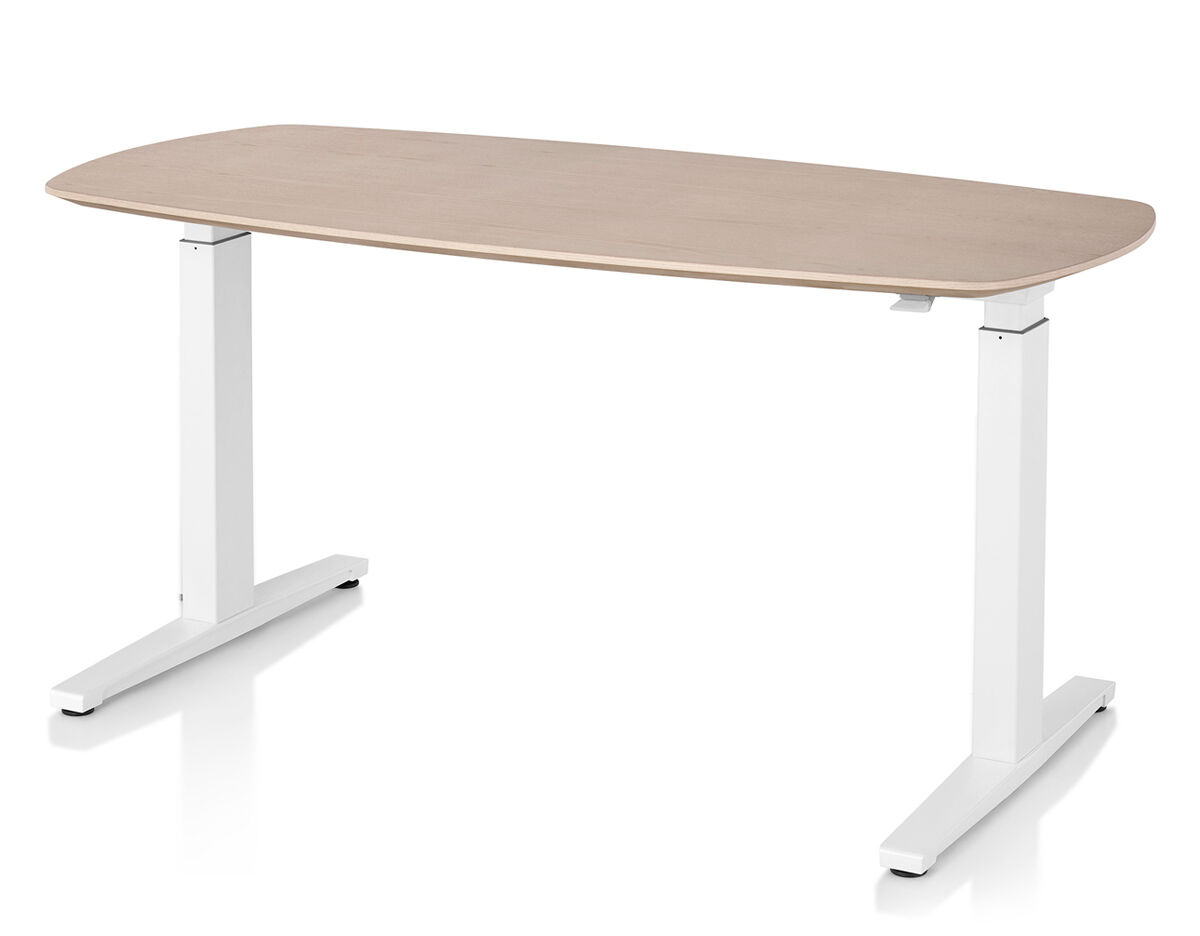 renew sit-to-stand oval t-foot table