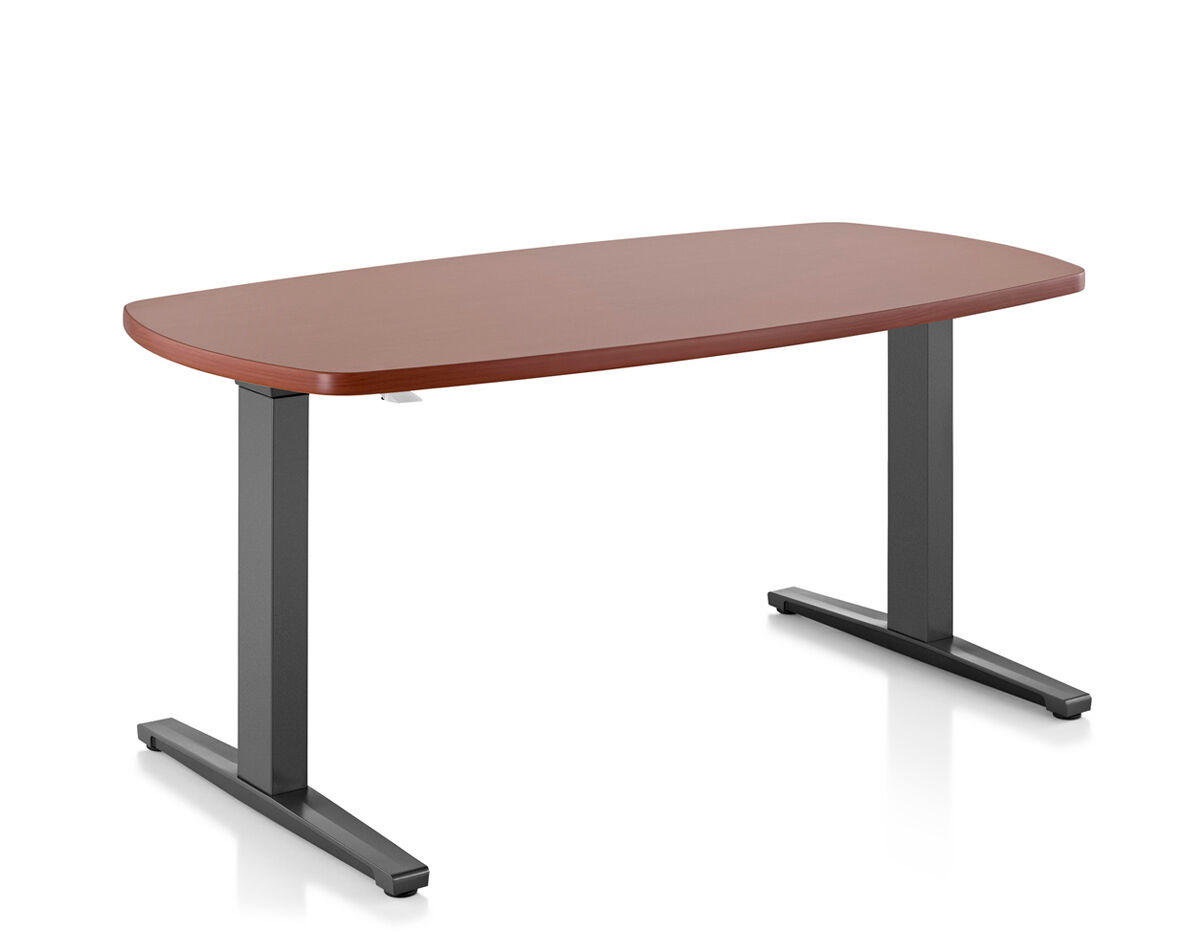 renew sit-to-stand oval t-foot table