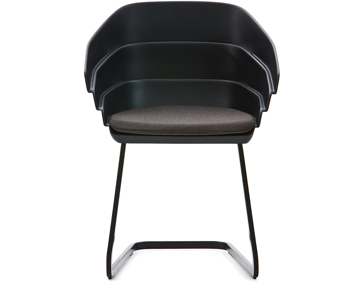 rift cantiliever chair with seat cushion