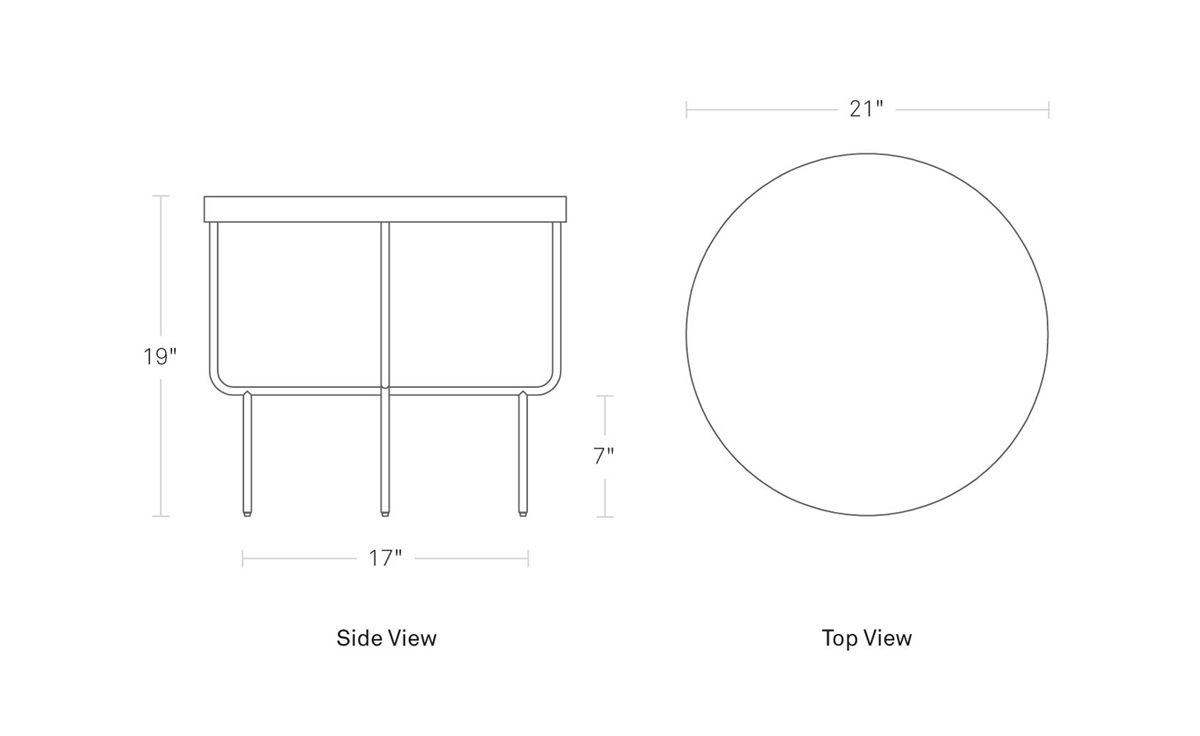 roundhouse low side table