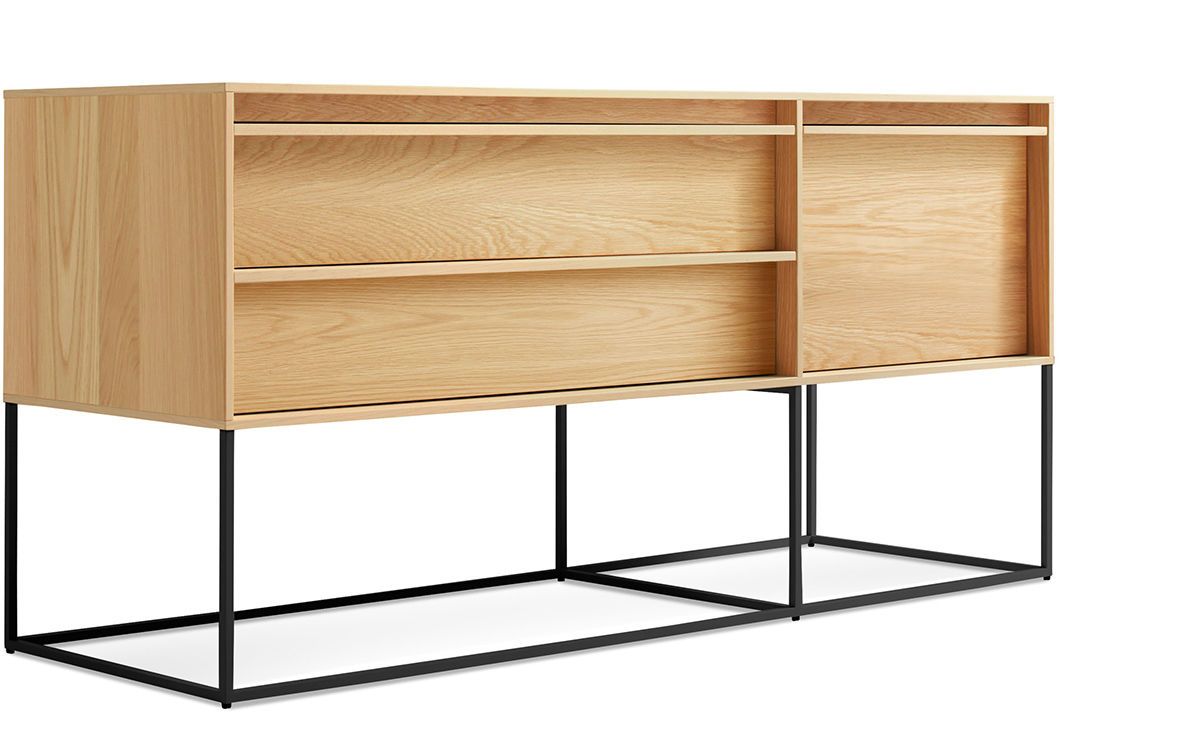 rule 1 door, 2 drawer console