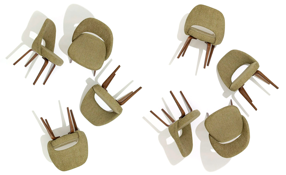 saarinen executive side chair with wood legs