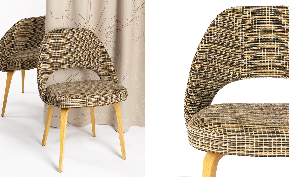 saarinen executive side chair with wood legs