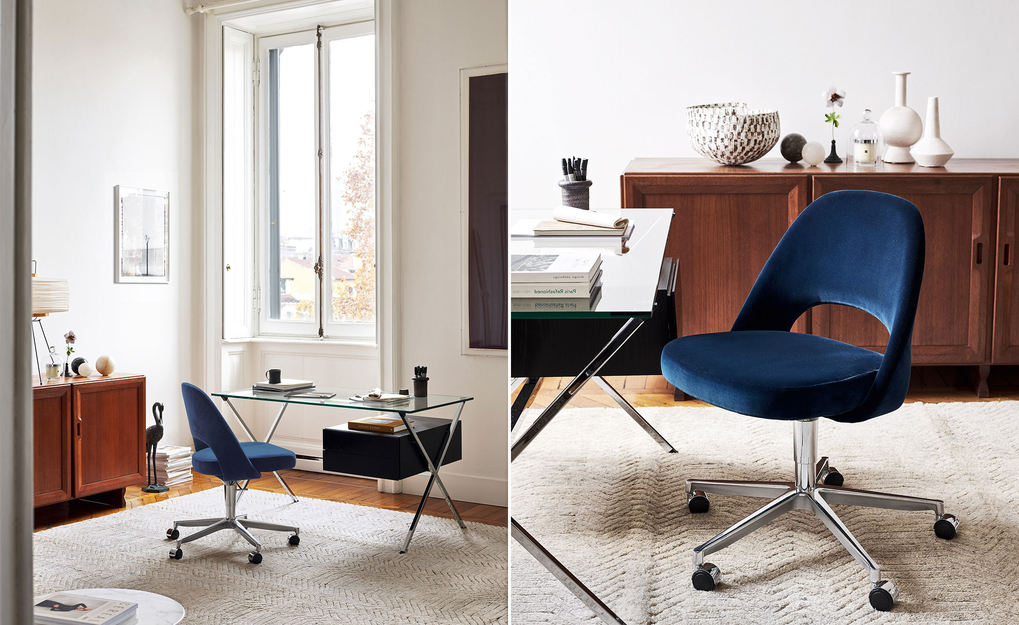 saarinen executive swivel side chair