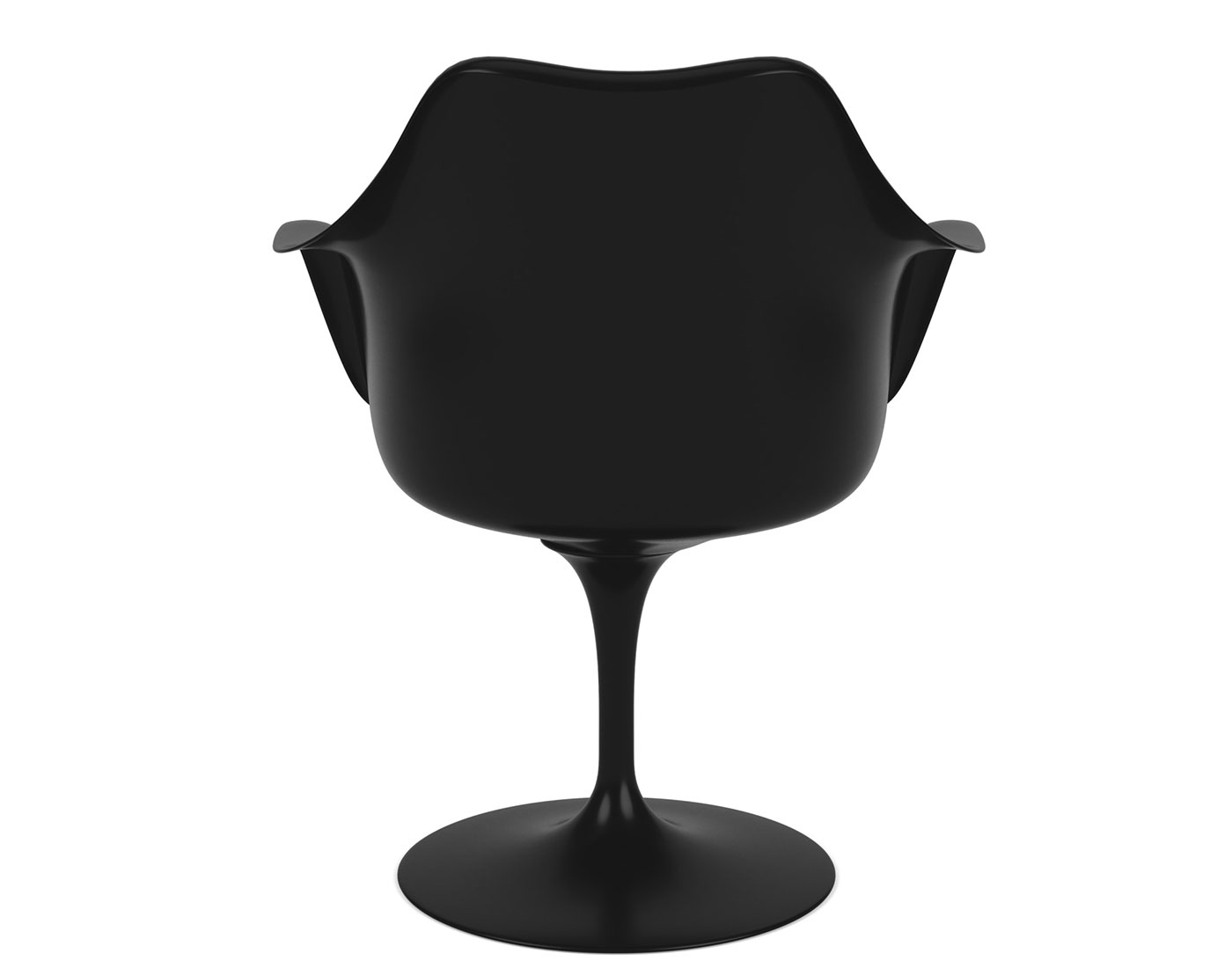 saarinen black tulip arm chair