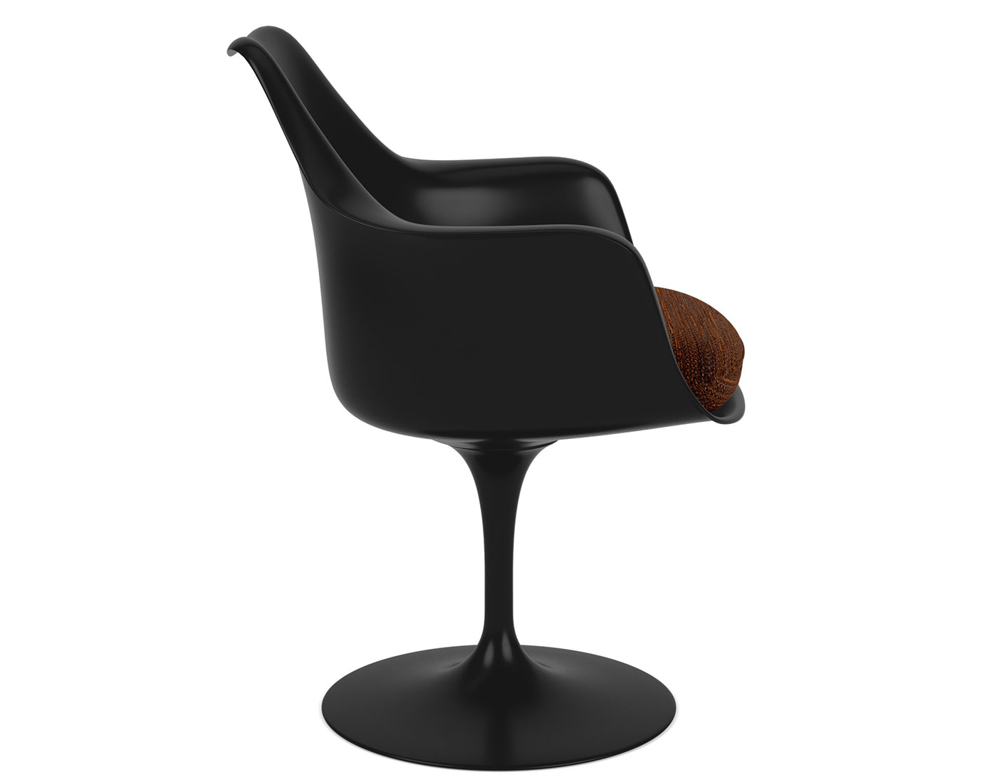 saarinen black tulip arm chair