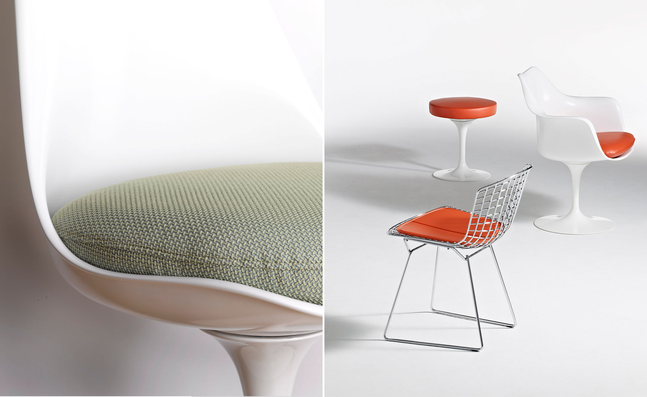 saarinen white tulip arm chair