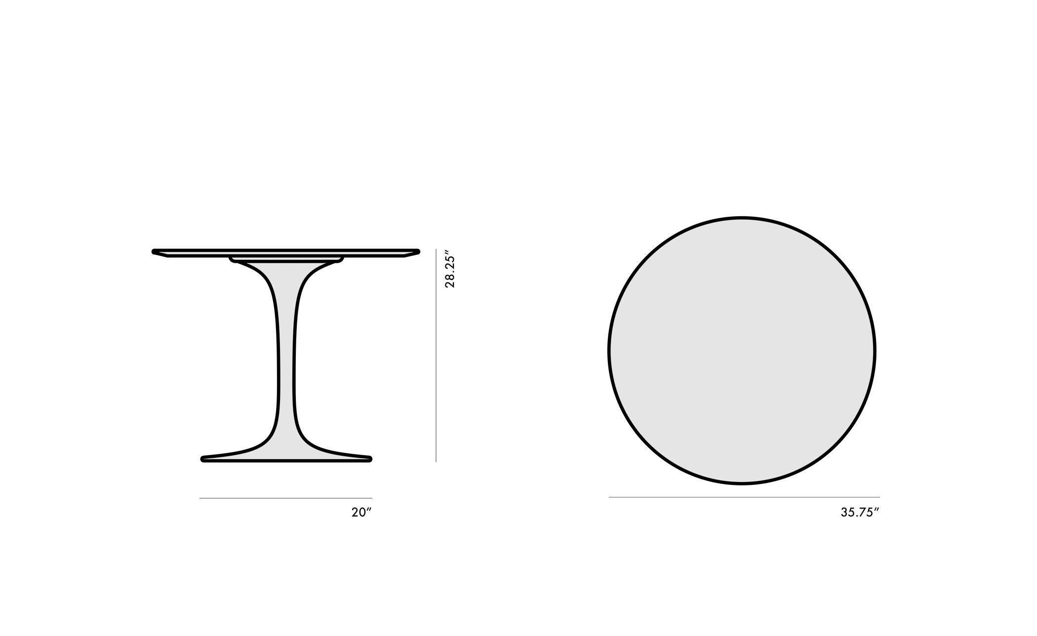 saarinen dining table - 35" round