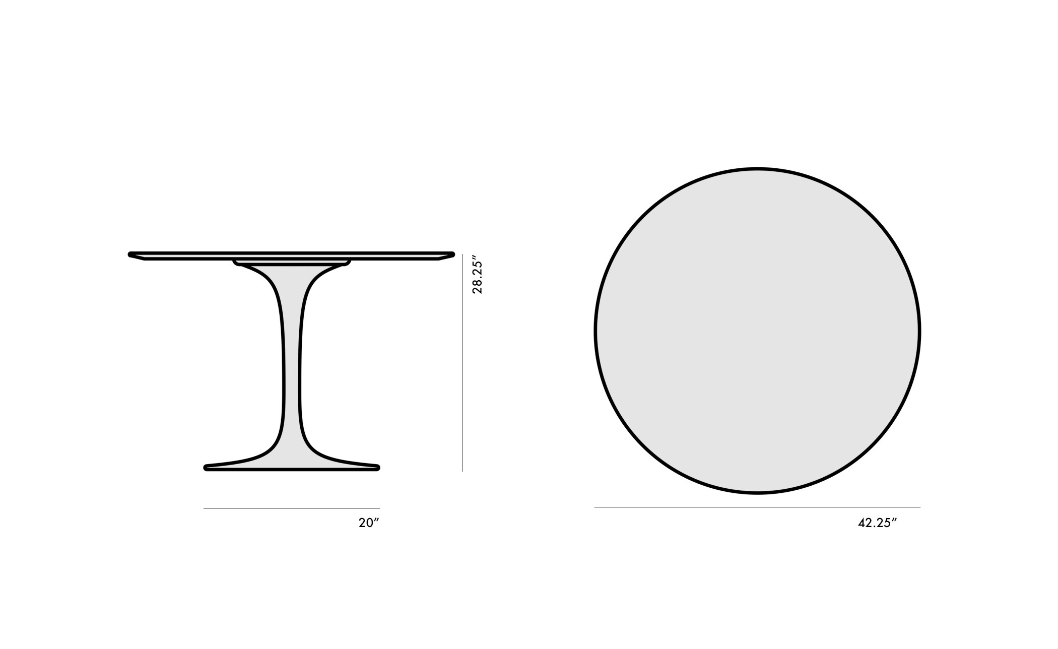 saarinen dining table - 42" round