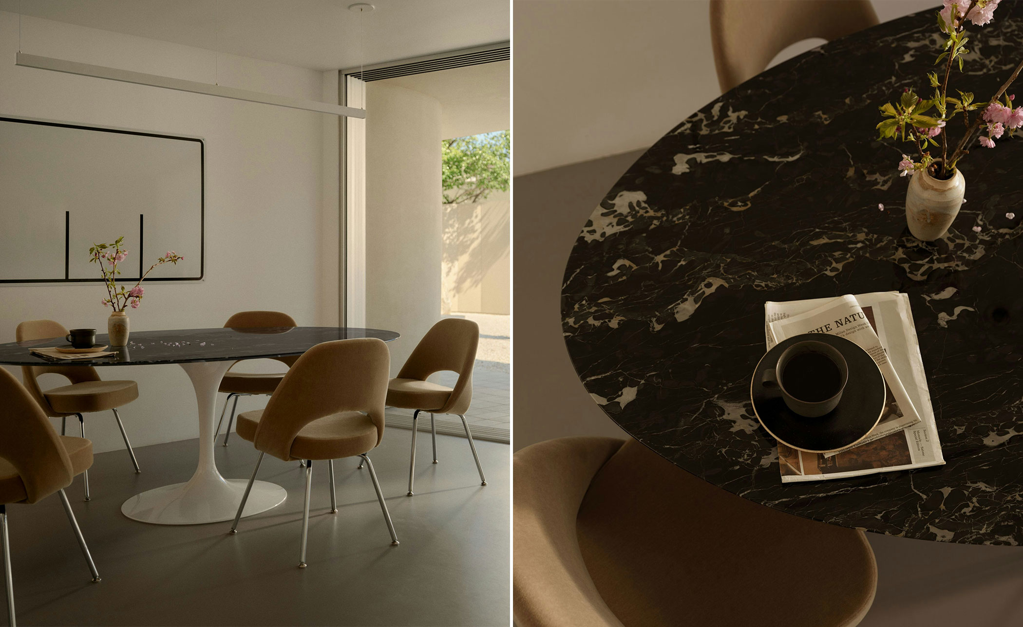 saarinen dining table - 72" oval